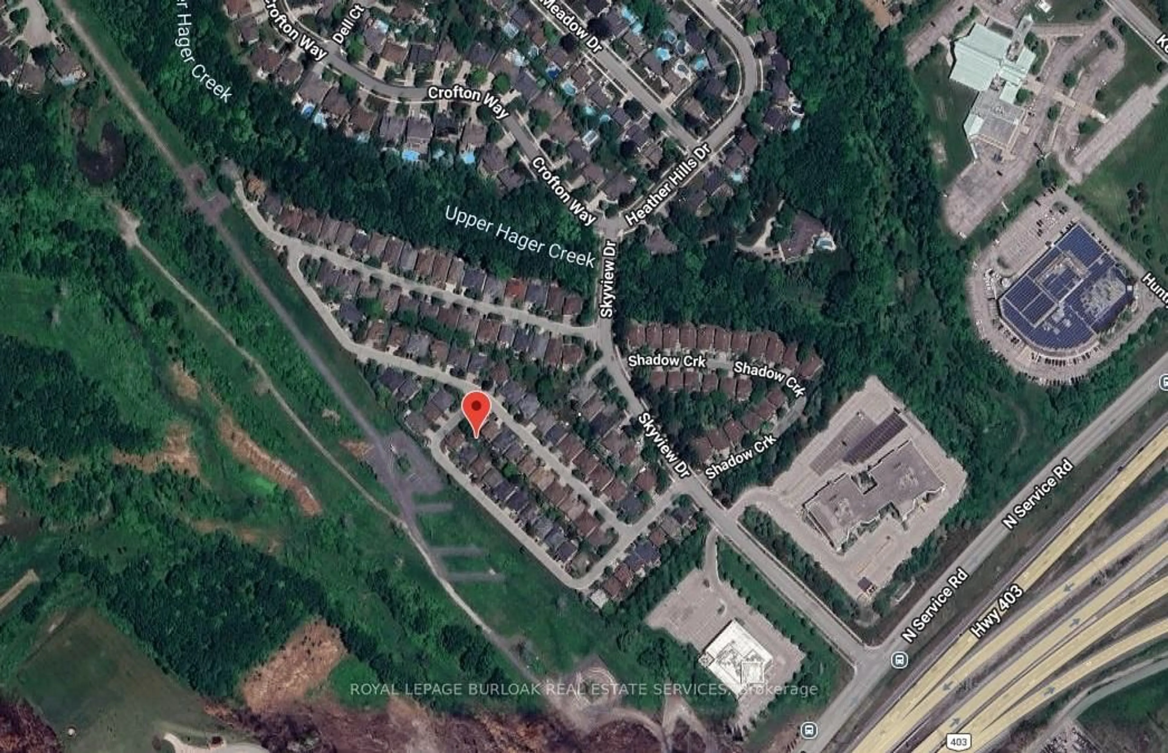 Picture of a map for 1150 Skyview Dr #18, Burlington Ontario L7P 4X5