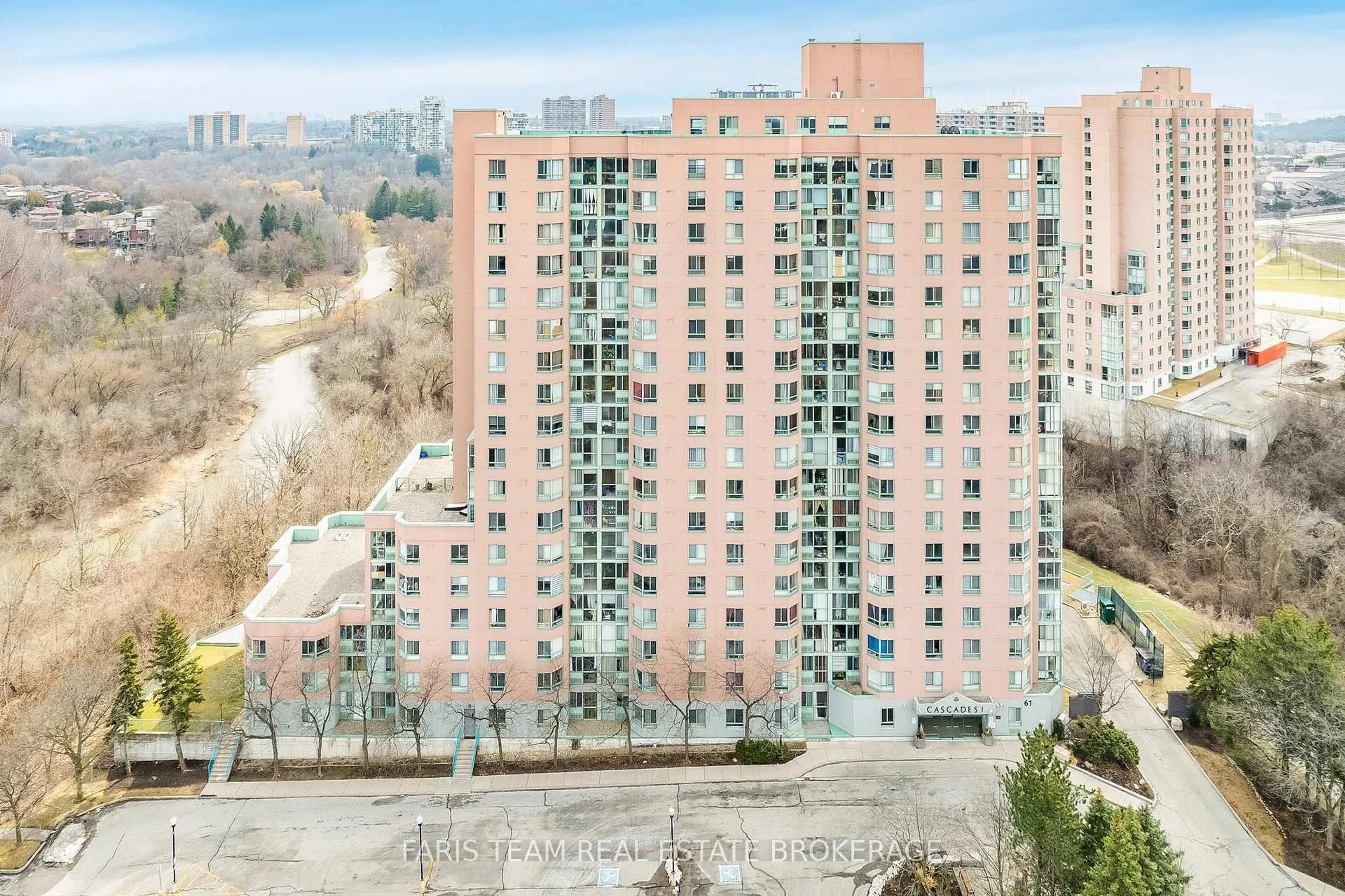 A pic from outside/outdoor area/front of a property/back of a property/a pic from drone, city buildings view from balcony for 61 Markbrook Lane #507, Toronto Ontario M9V 5E7
