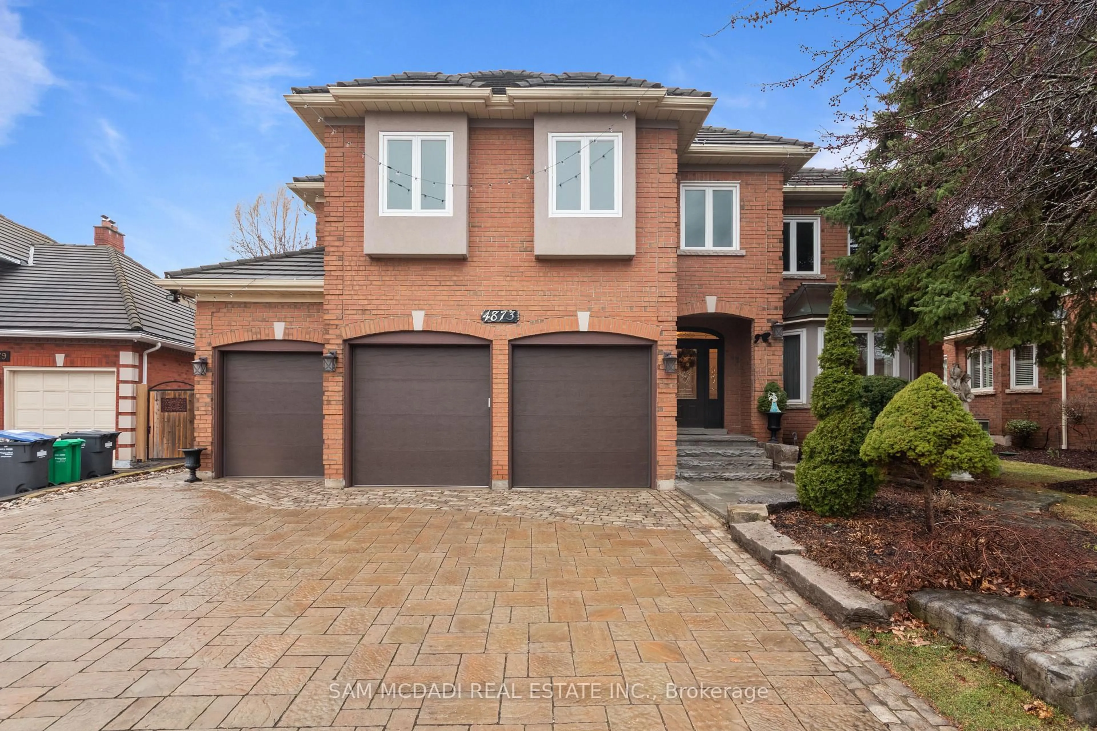 Home with brick exterior material, street for 4873 Forest Hill Dr, Mississauga Ontario L5M 5B1