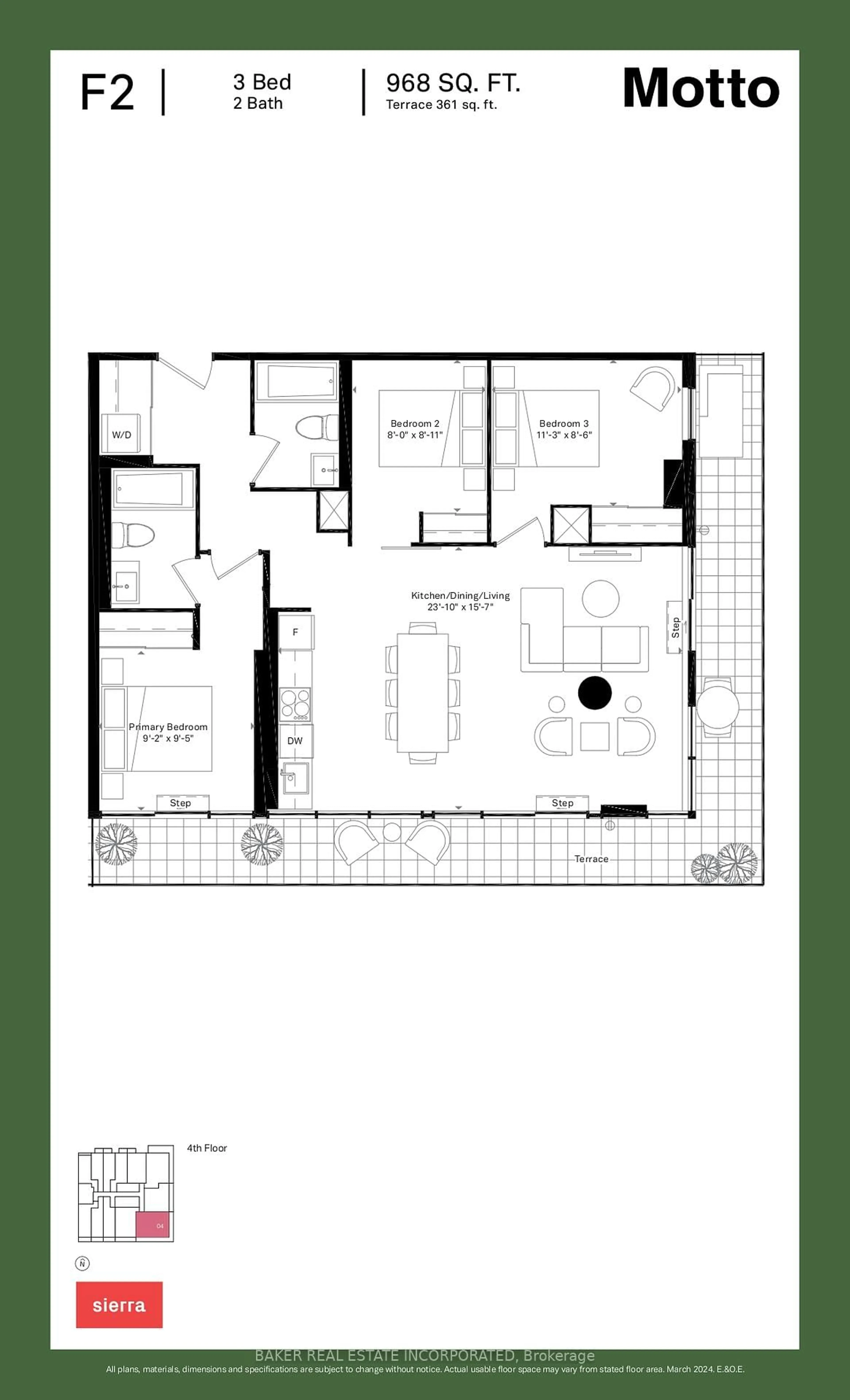 Floor plan for 758 Dovercourt Rd #404, Toronto Ontario M6H 0G7