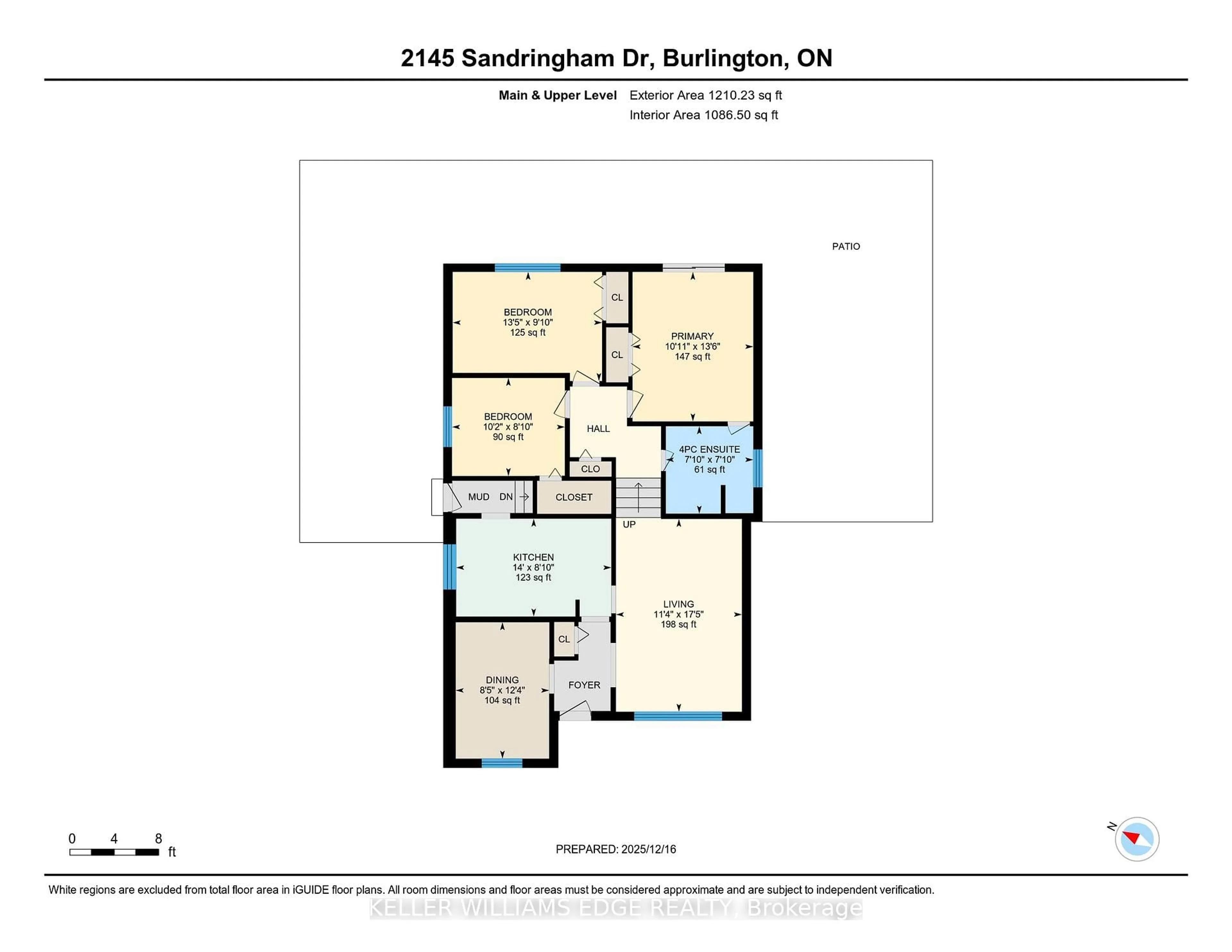 Floor plan for 2145 Sandringham Dr, Burlington Ontario L7P 1T8