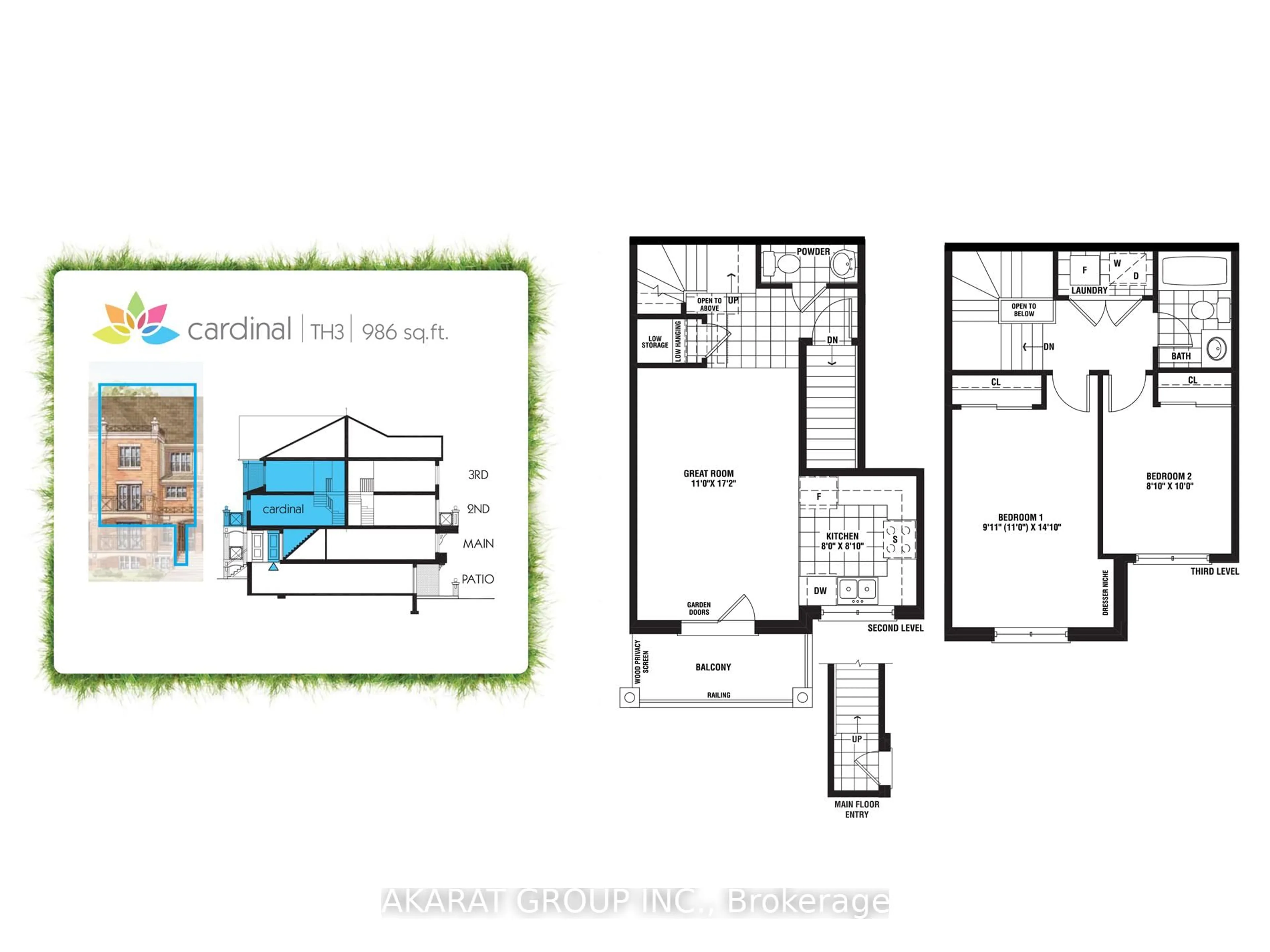 Floor plan for 2500 Post Rd #16, Oakville Ontario L6H 0K1