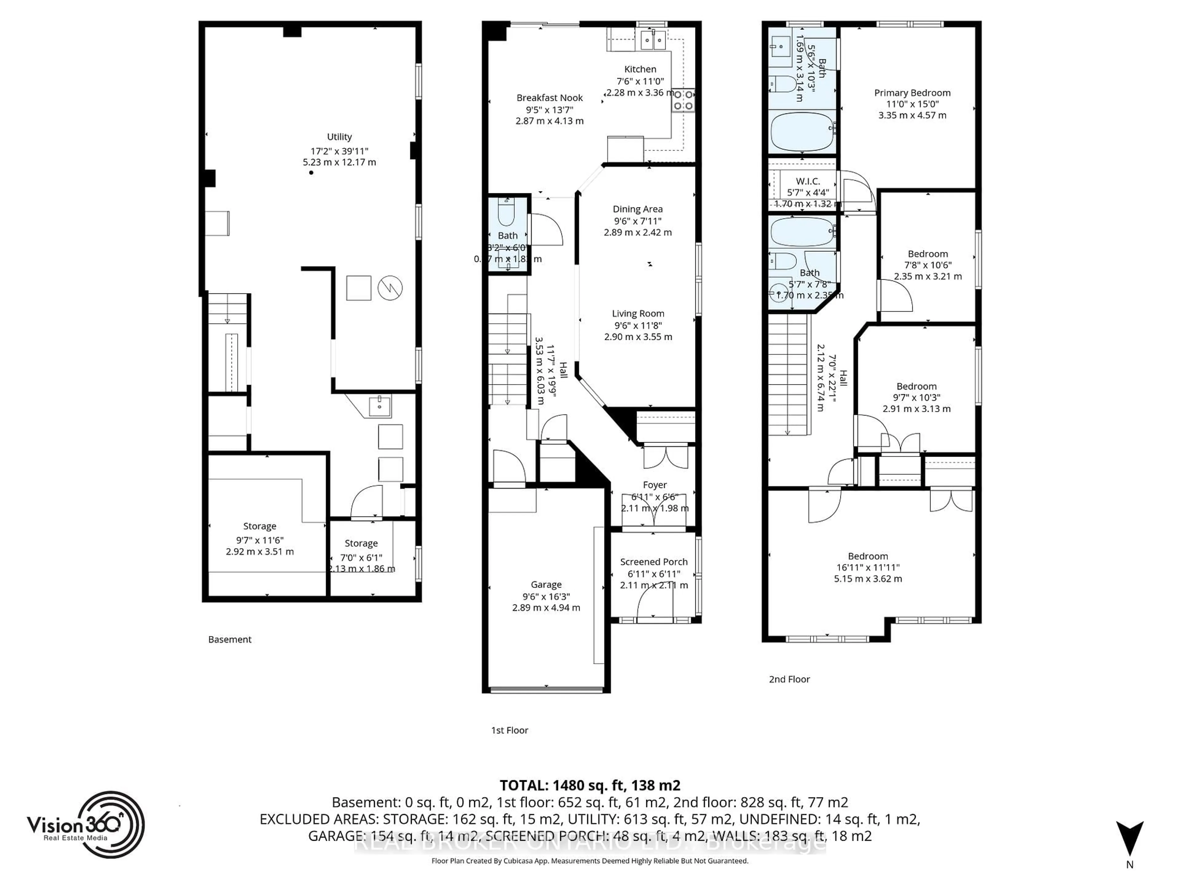 Floor plan for 204 Tiller Tr, Brampton Ontario L6X 4T1