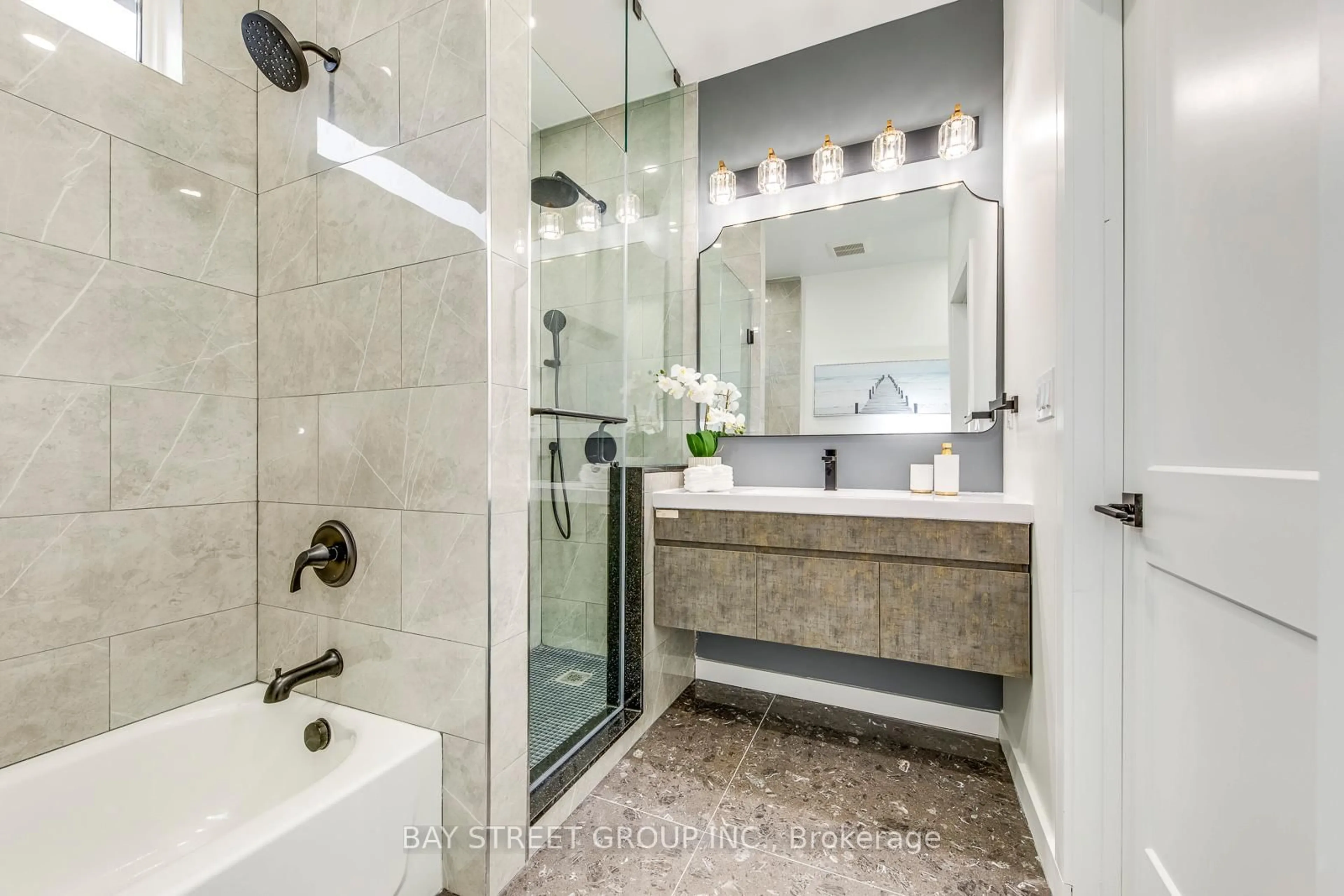 Contemporary bathroom, ceramic/tile floor for 20 Rochdale Ave, Toronto Ontario M6E 1X2