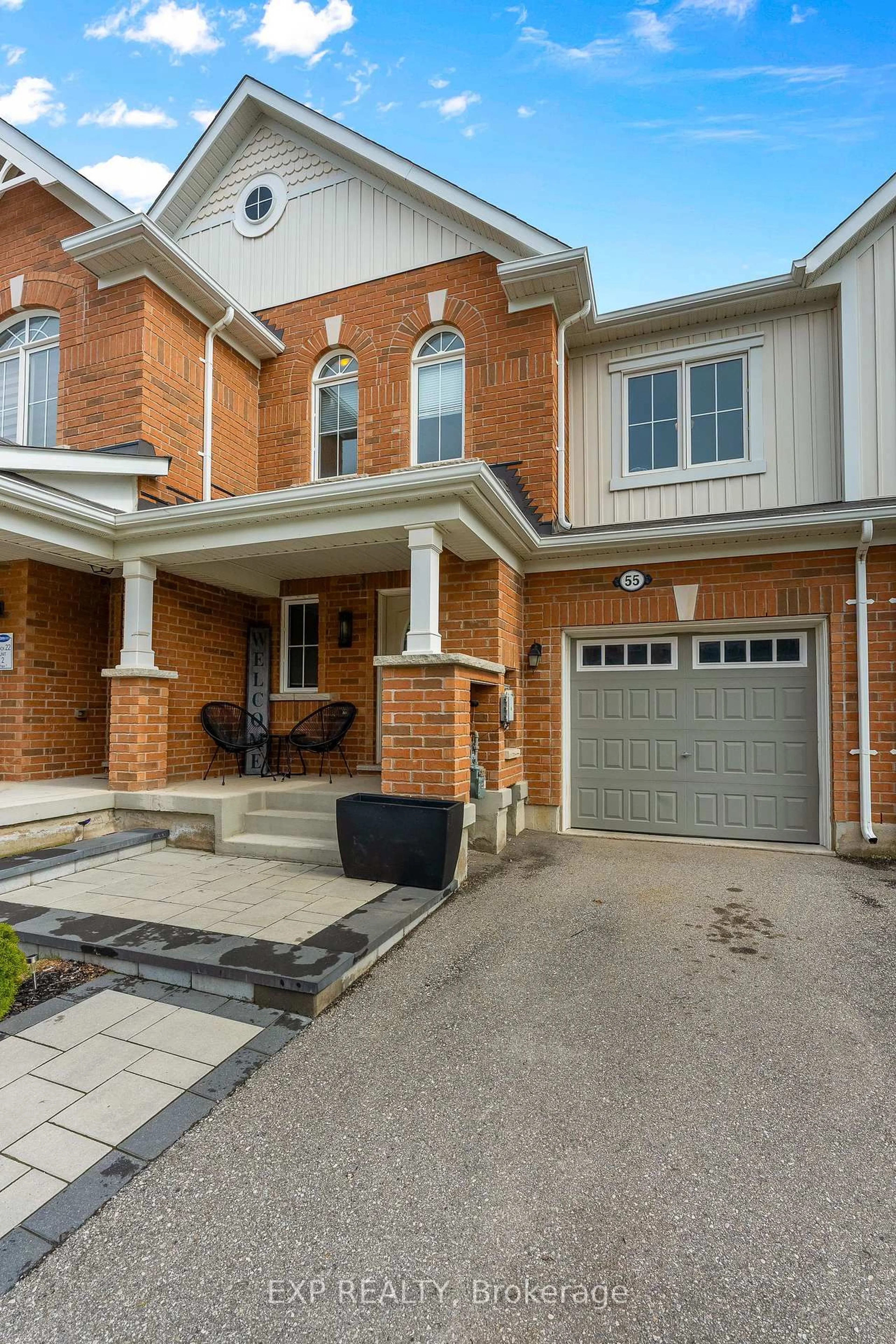 Home with brick exterior material, street for 55 Hatt Crt, Milton Ontario L9E 1G7
