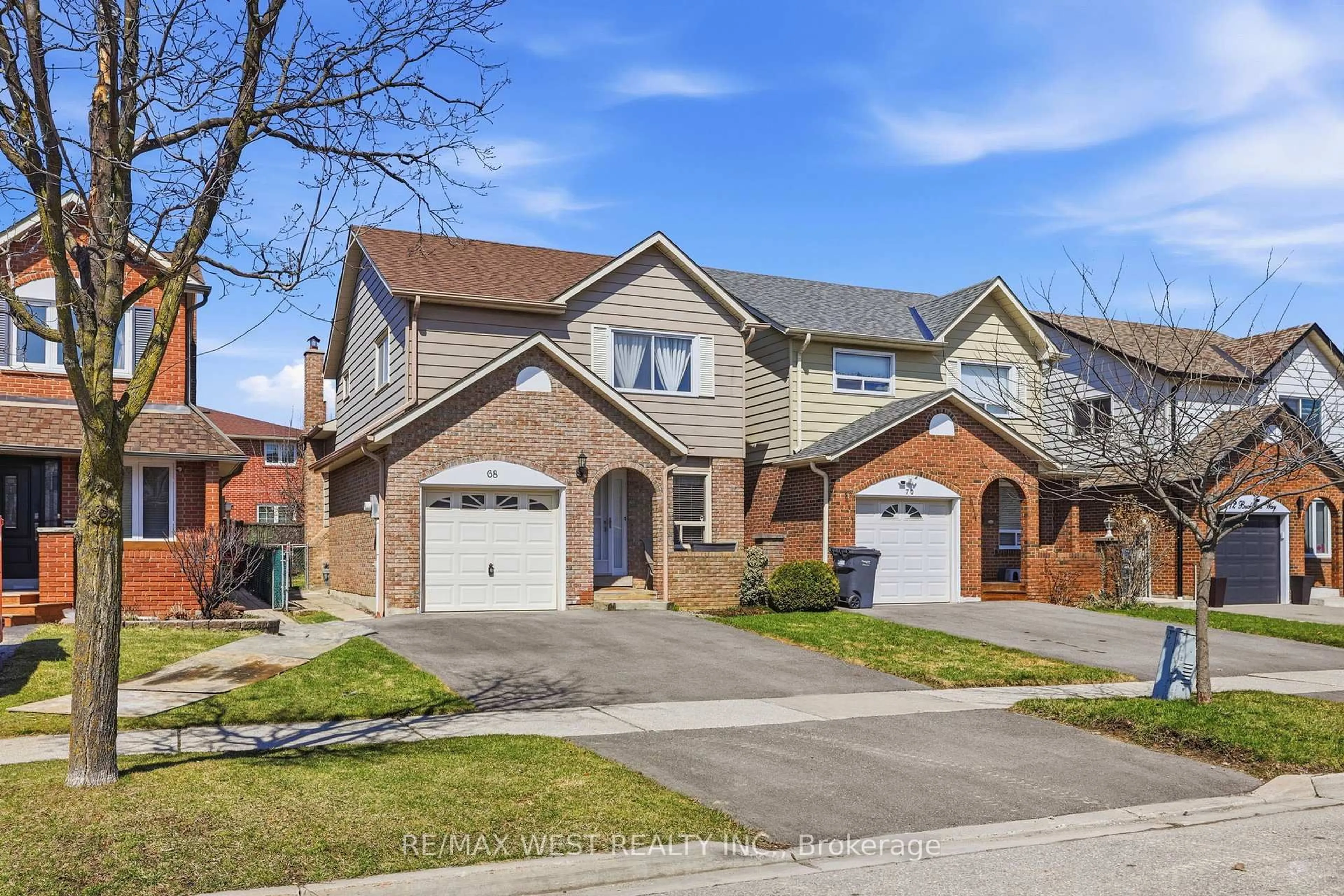 Home with brick exterior material, street for 68 Buckland Way, Brampton Ontario L6V 3P4