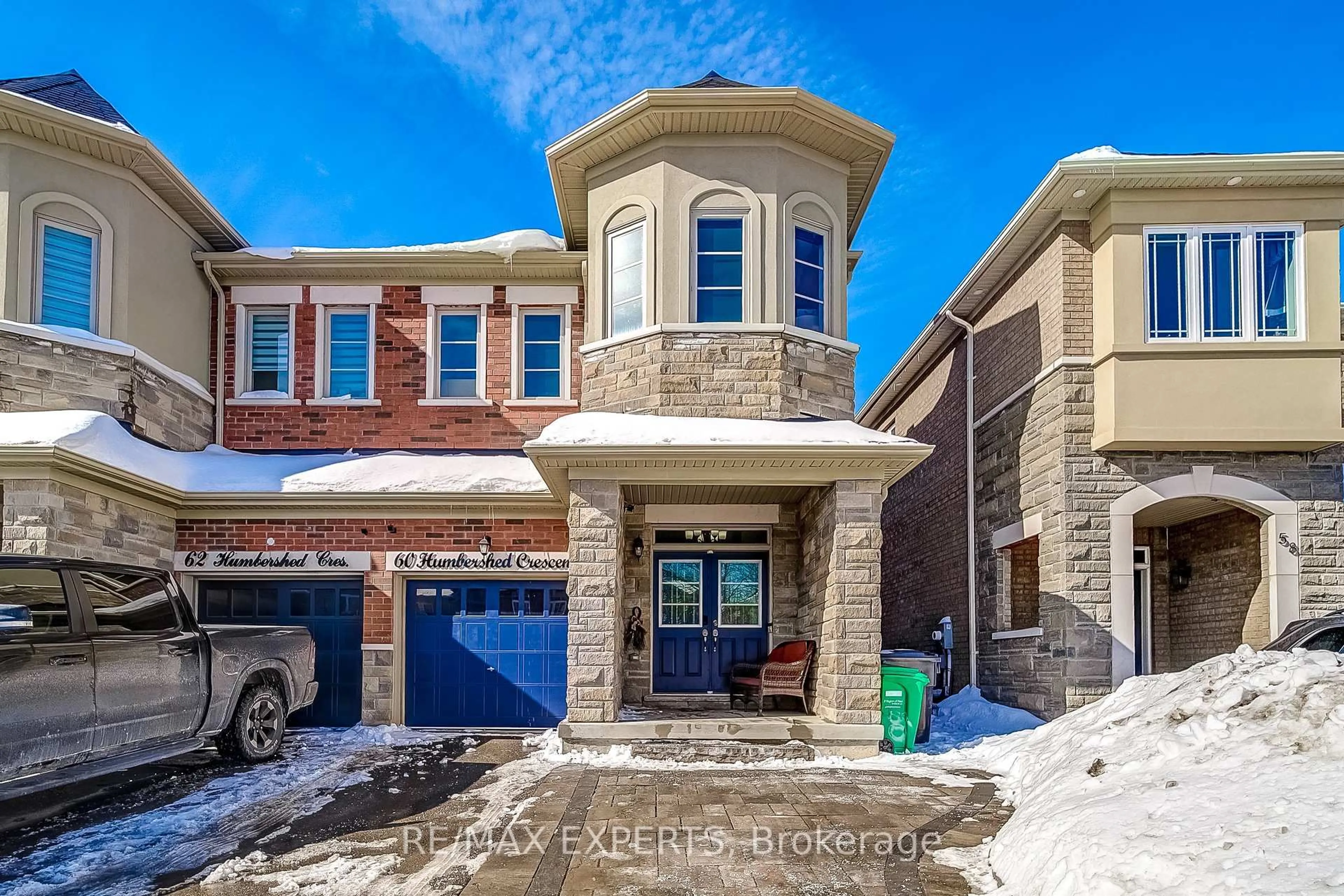 Home with brick exterior material, street for 60 Humbershed Cres, Caledon Ontario L7E 2X4