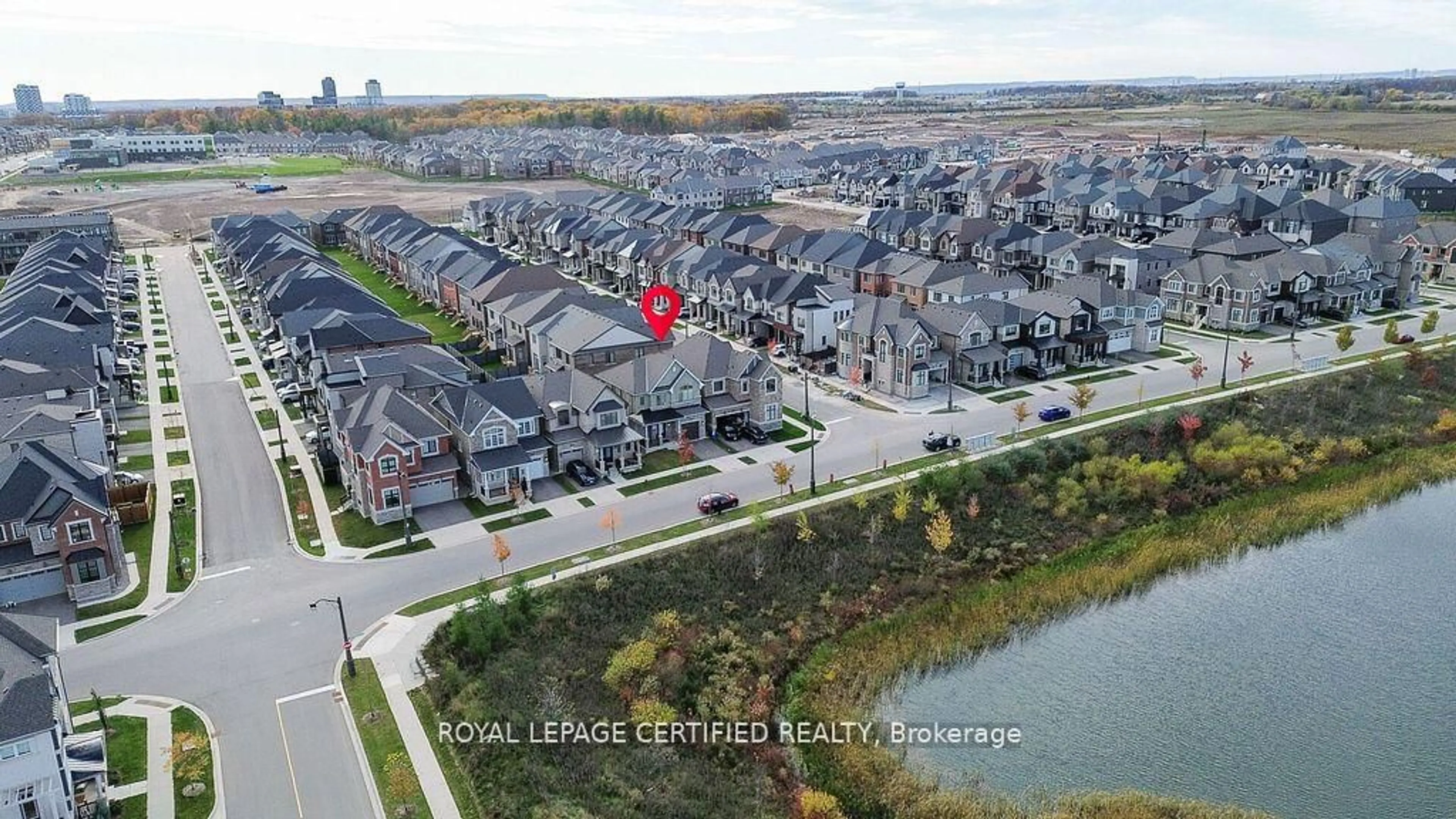 A pic from outside/outdoor area/front of a property/back of a property/a pic from drone, water/lake/river/ocean view for 3150 William cutmore Blvd, Oakville Ontario L6H 7X2