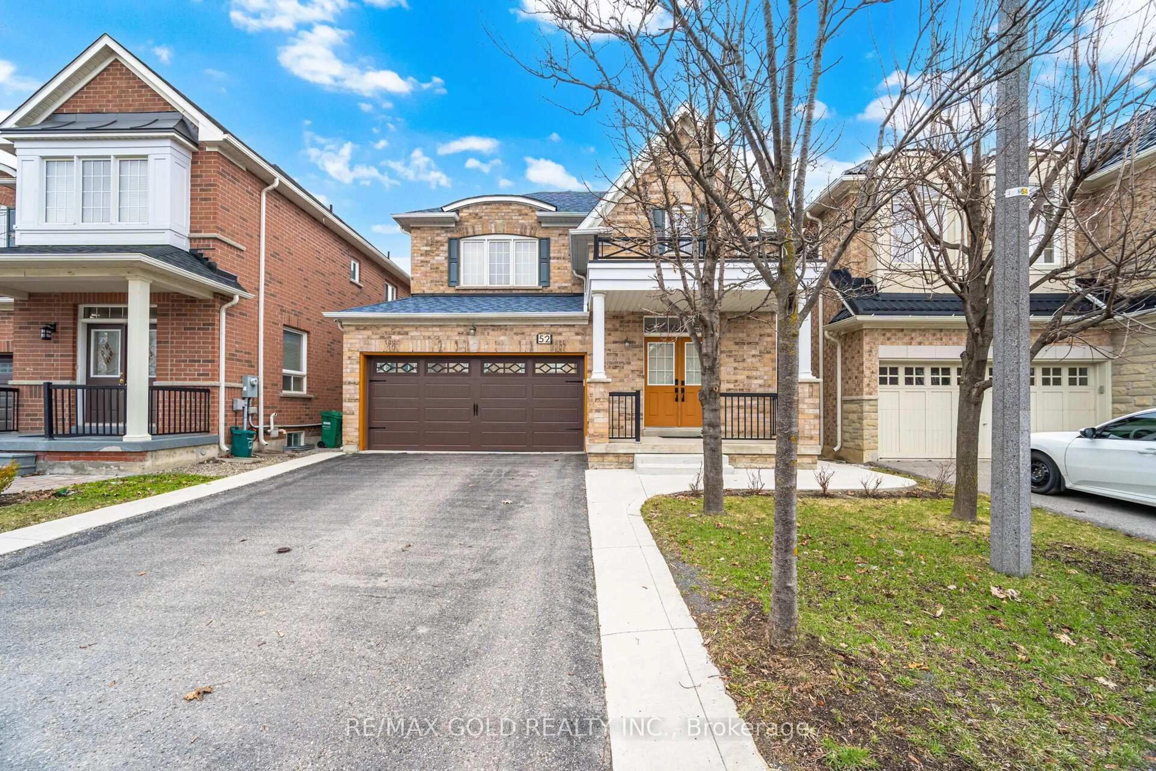 Home with brick exterior material, street for 52 Watsonbrook Dr, Brampton Ontario L6R 0R3
