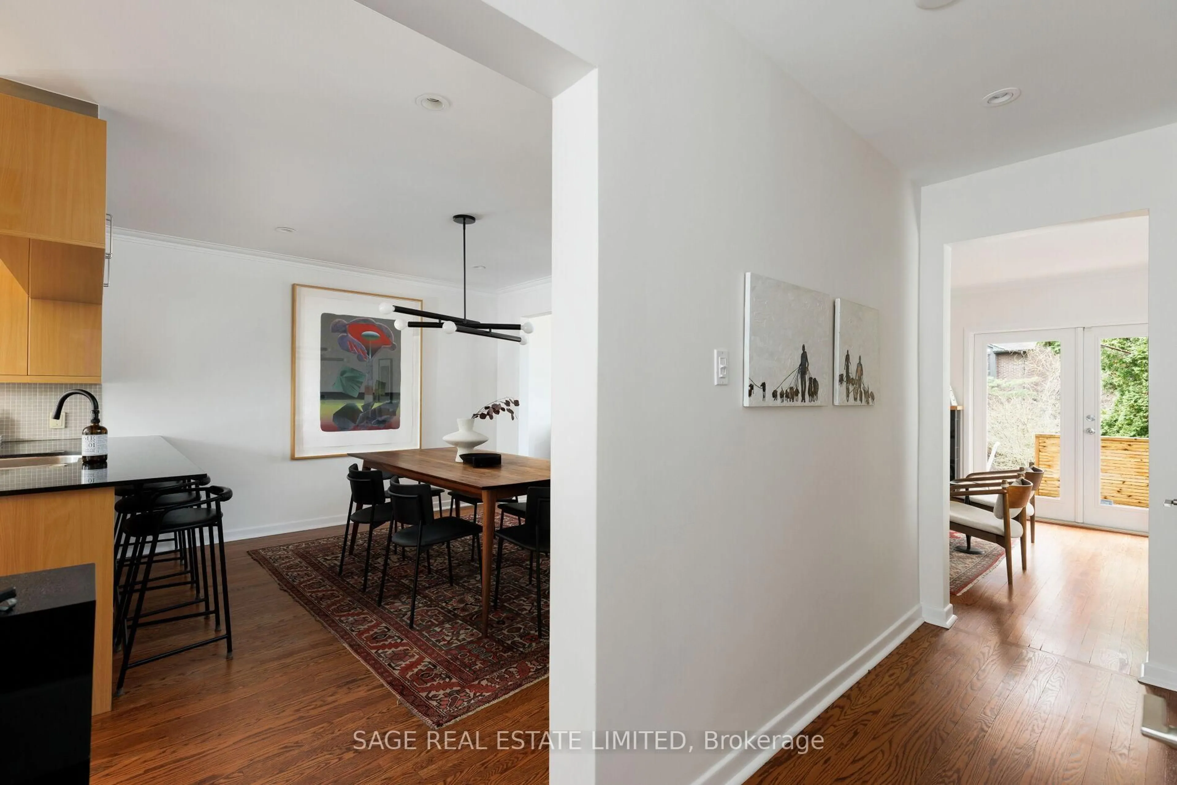 Dining room, wood/laminate floor for 10 Walford Rd, Toronto Ontario M8X 2P1