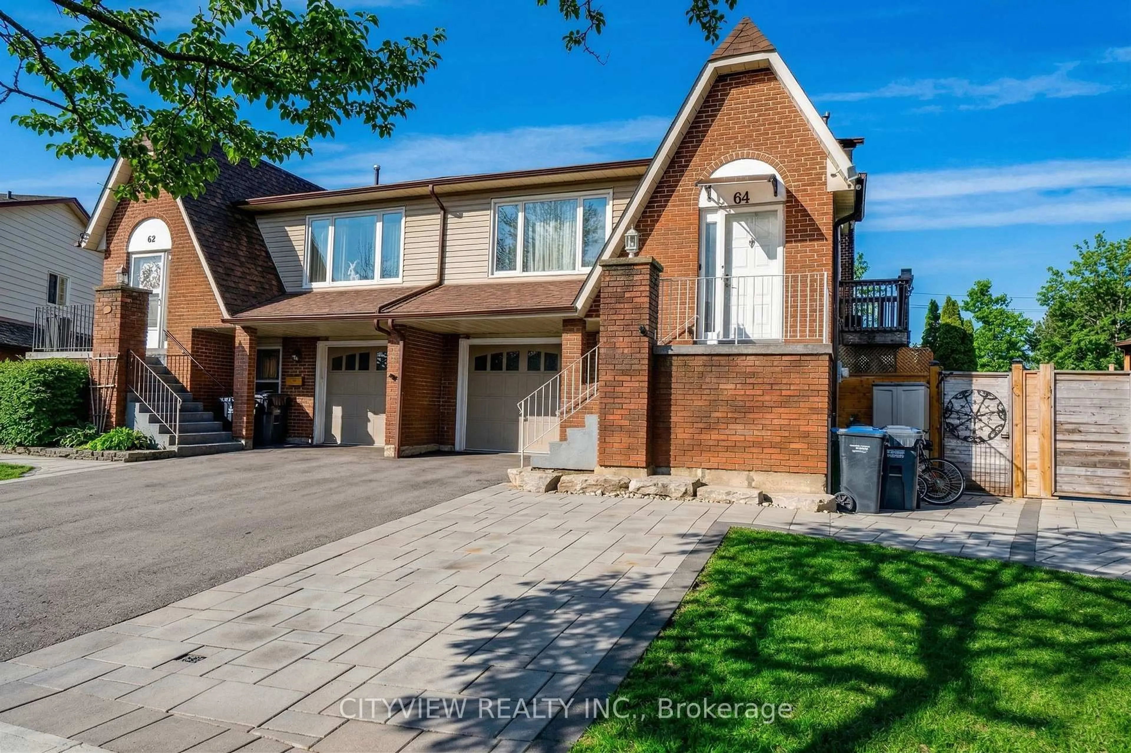 Home with brick exterior material, street for 64 Foxacre Row, Brampton Ontario L6V 3P5
