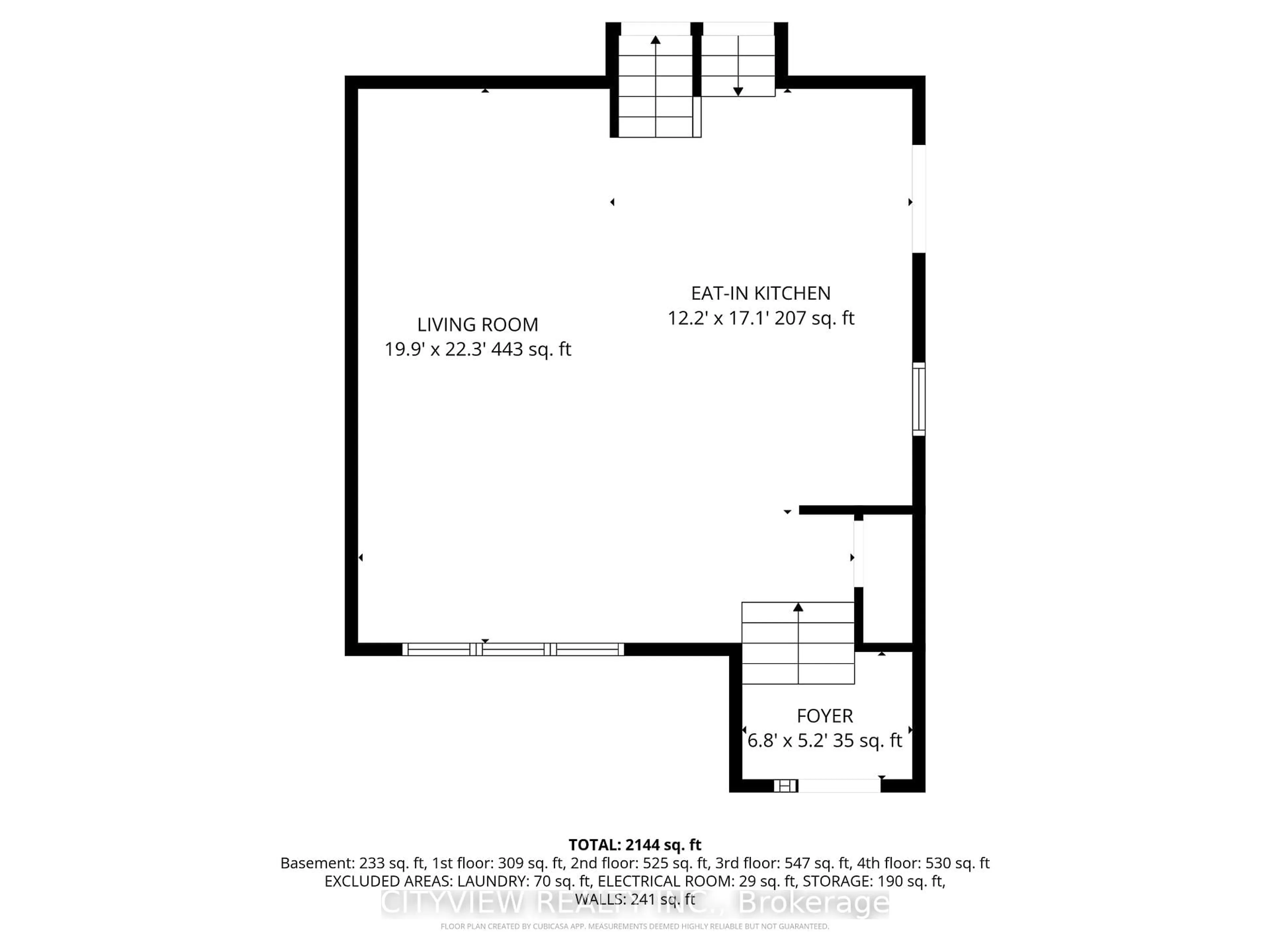 Floor plan for 64 Foxacre Row, Brampton Ontario L6V 3P5