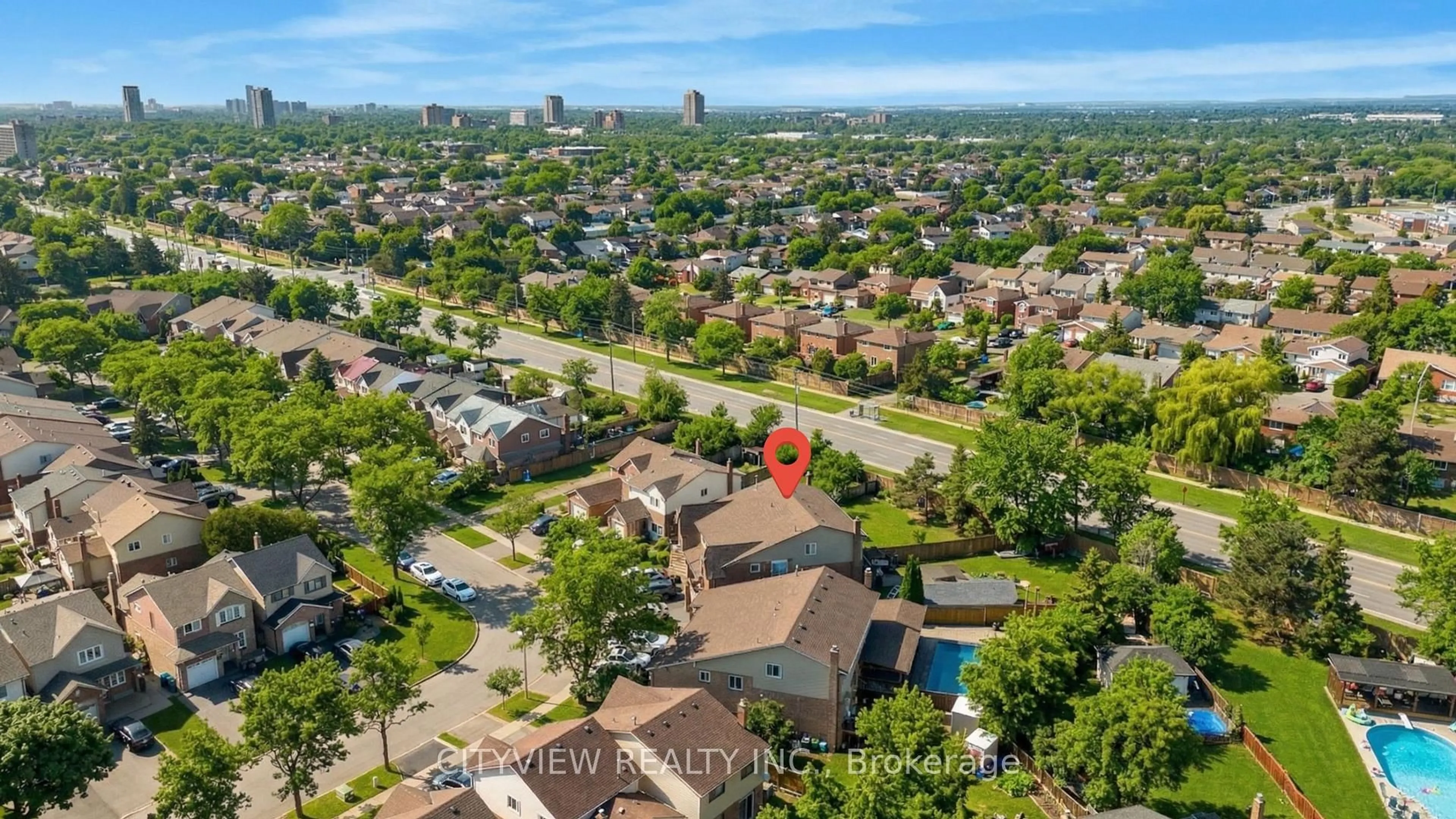 A pic from outside/outdoor area/front of a property/back of a property/a pic from drone, city buildings view from balcony for 64 Foxacre Row, Brampton Ontario L6V 3P5