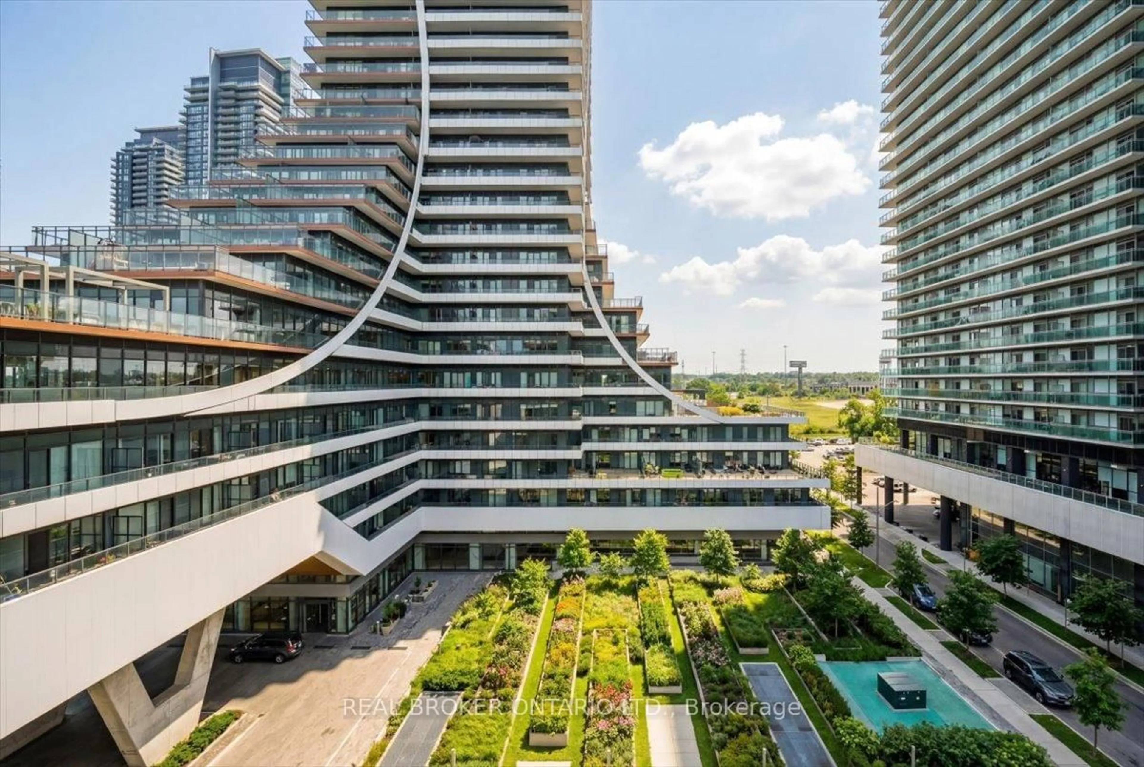 Patio, city buildings view from balcony for 20 Shore Breeze Dr #603, Toronto Ontario M8V 0C7