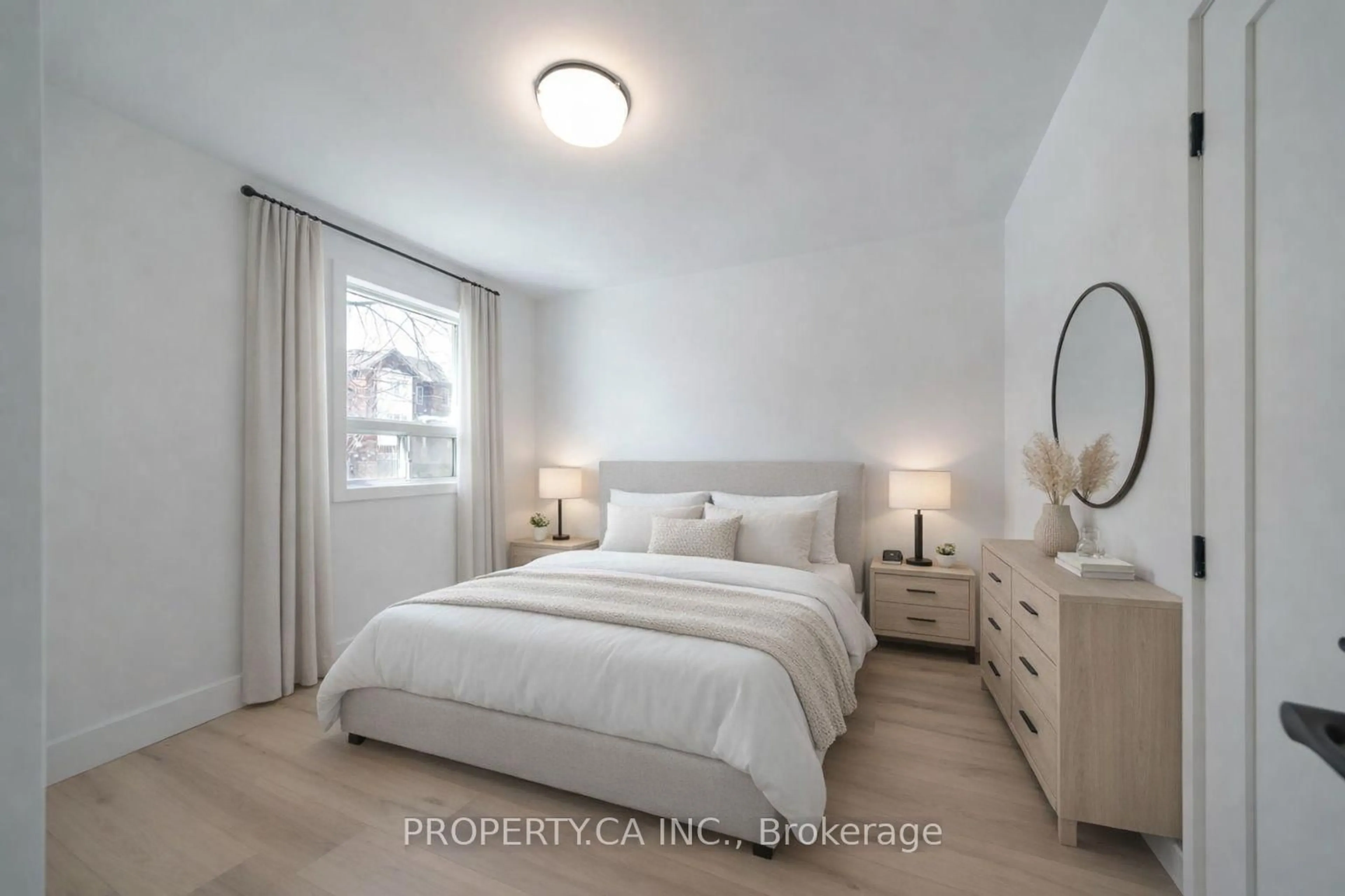 Bedroom with bed, unknown for 46 McMurchy Ave, Brampton Ontario L6X 1Y1