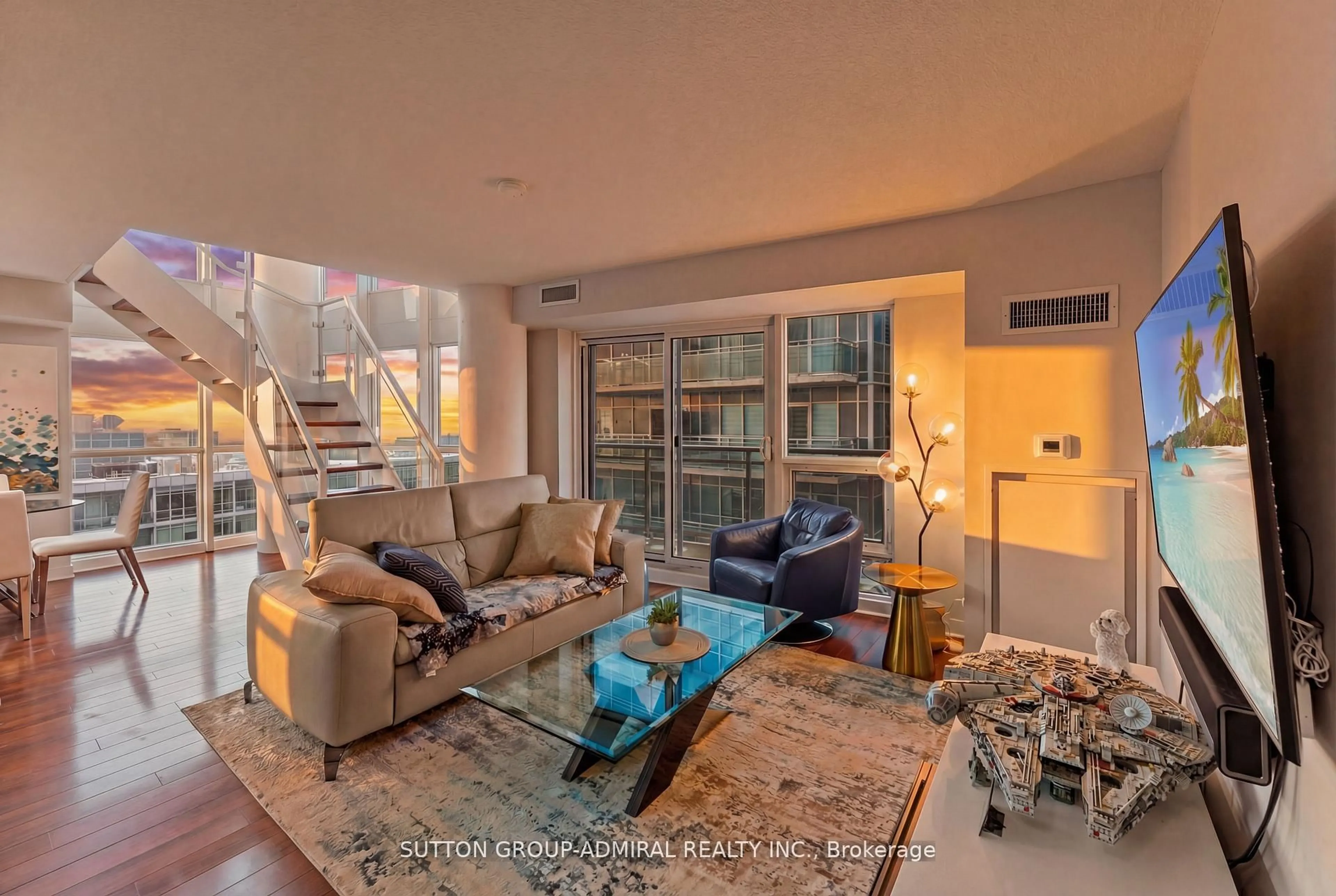 Living room with furniture, unknown for 155 Legion Rd #2513, Toronto Ontario M8Y 0A7