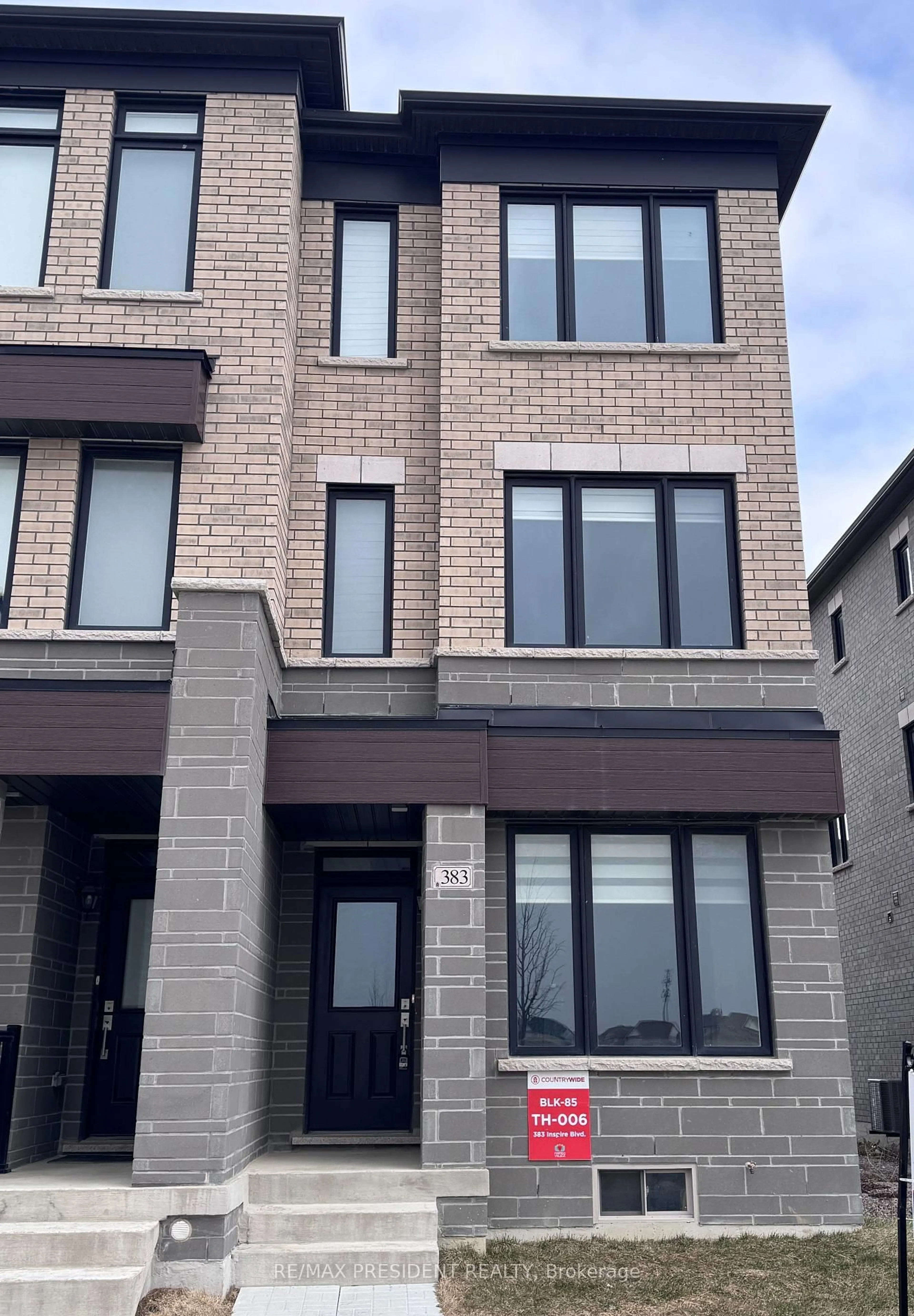 Home with brick exterior material, street for 383 Inspire Blvd, Brampton Ontario L6R 4E4