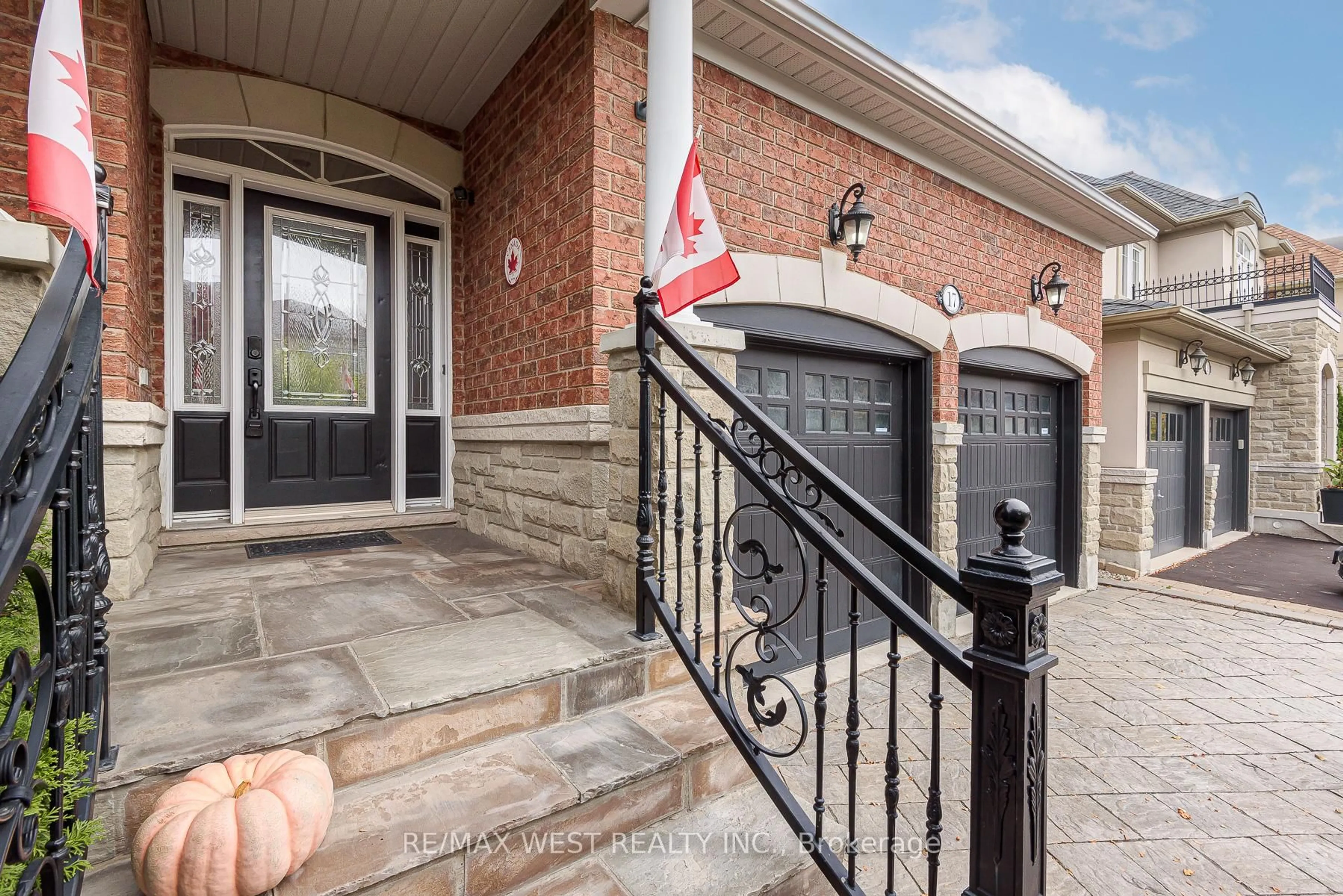 Home with brick exterior material, street for 17 Hawkridge Tr, Brampton Ontario L6P 2T5