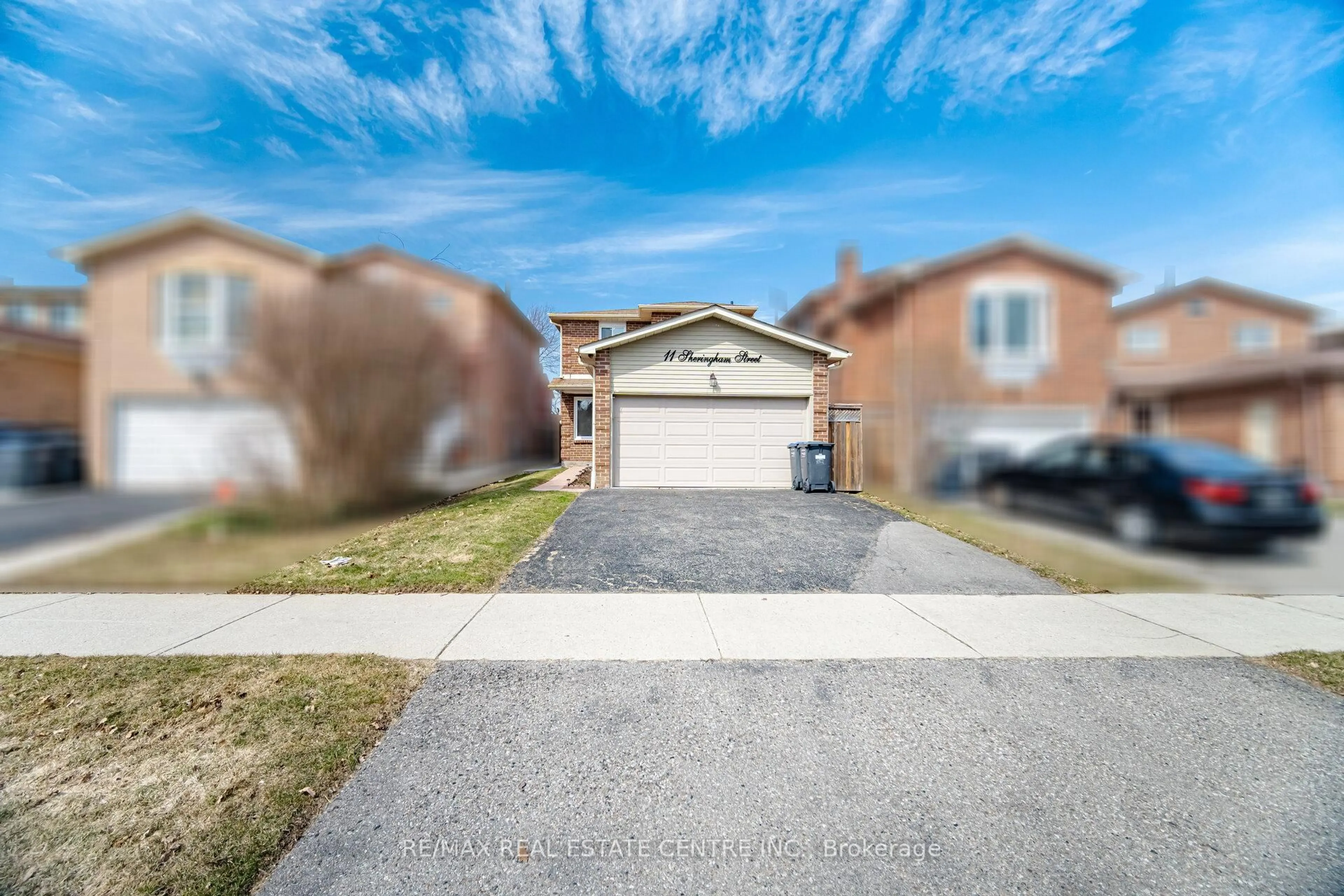 A pic from outside/outdoor area/front of a property/back of a property/a pic from drone, street for 11 Sheringham St, Brampton Ontario L6Z 2P5
