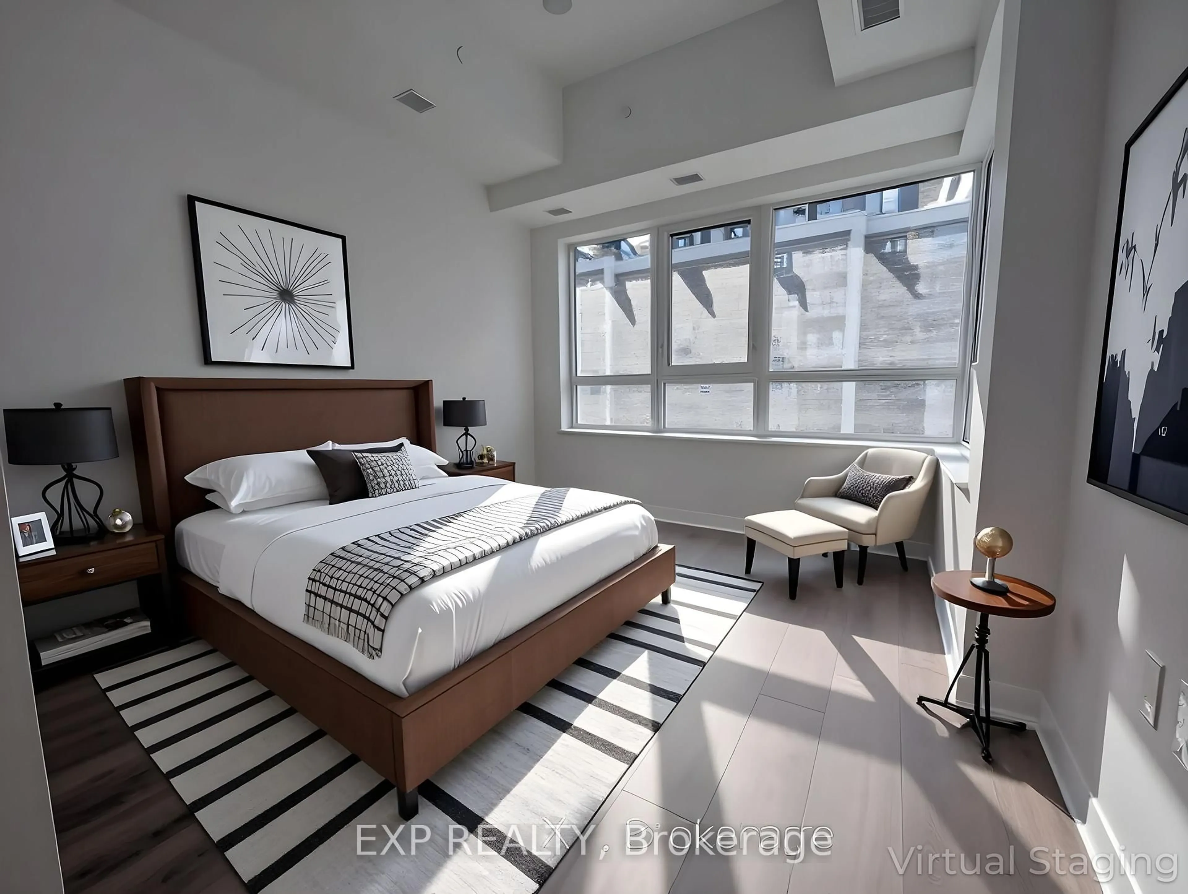 Bedroom with bed, unknown for 395 Dundas St #525, Oakville Ontario L6M 5R8