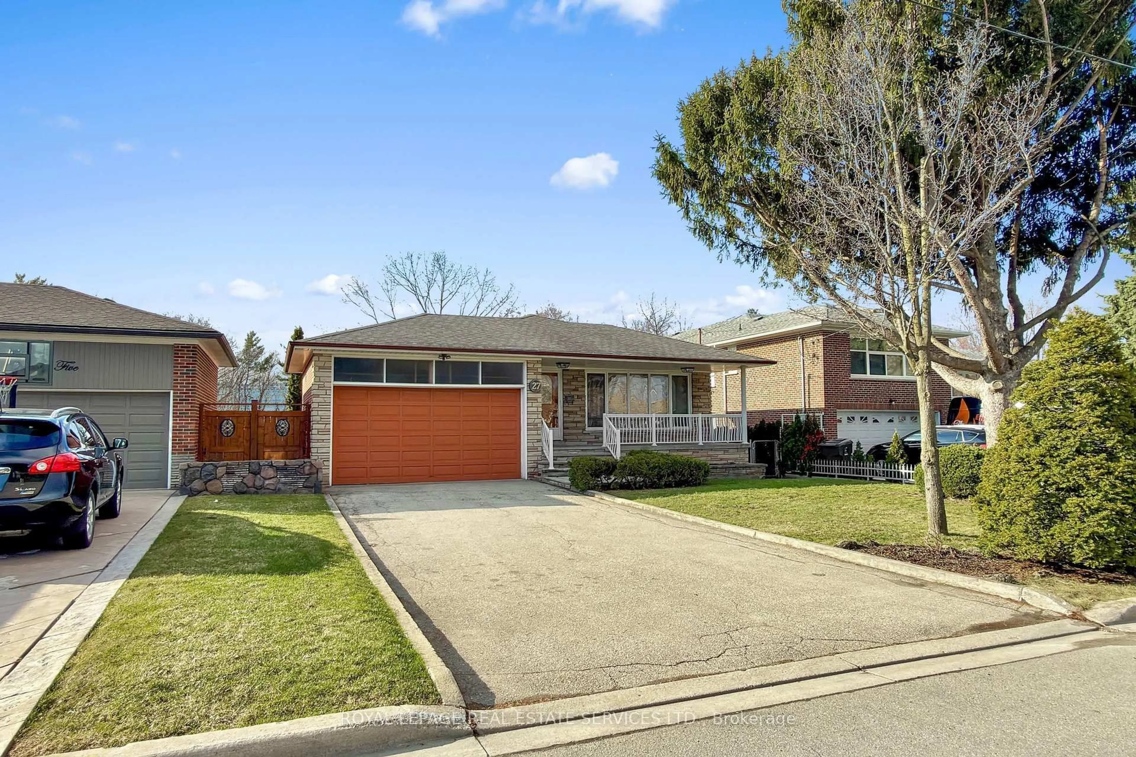 Home with brick exterior material, street for 27 Peacham Cres, Toronto Ontario M3M 1S2