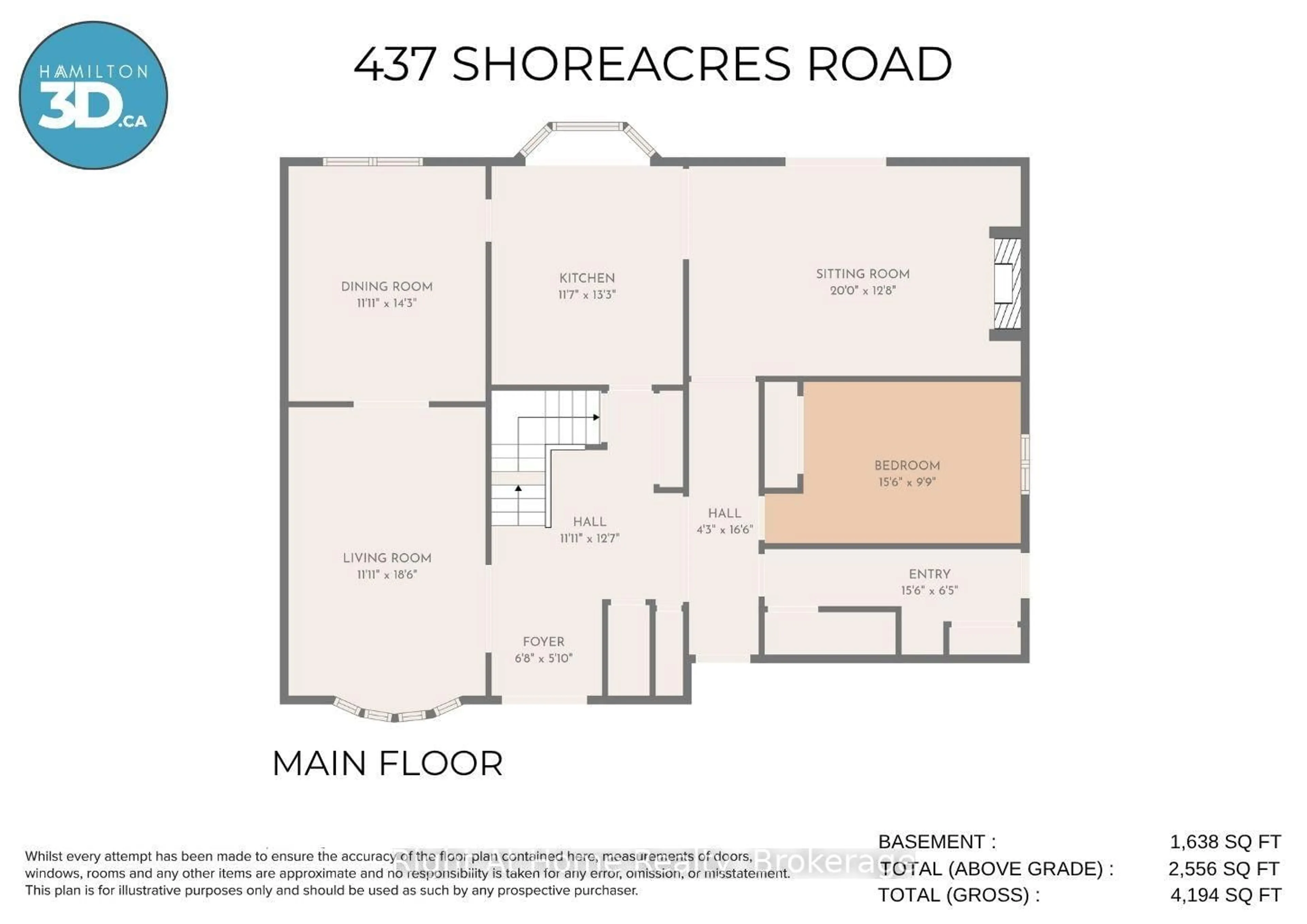 Floor plan for 437 Shoreacres Rd, Burlington Ontario L7L 5N2