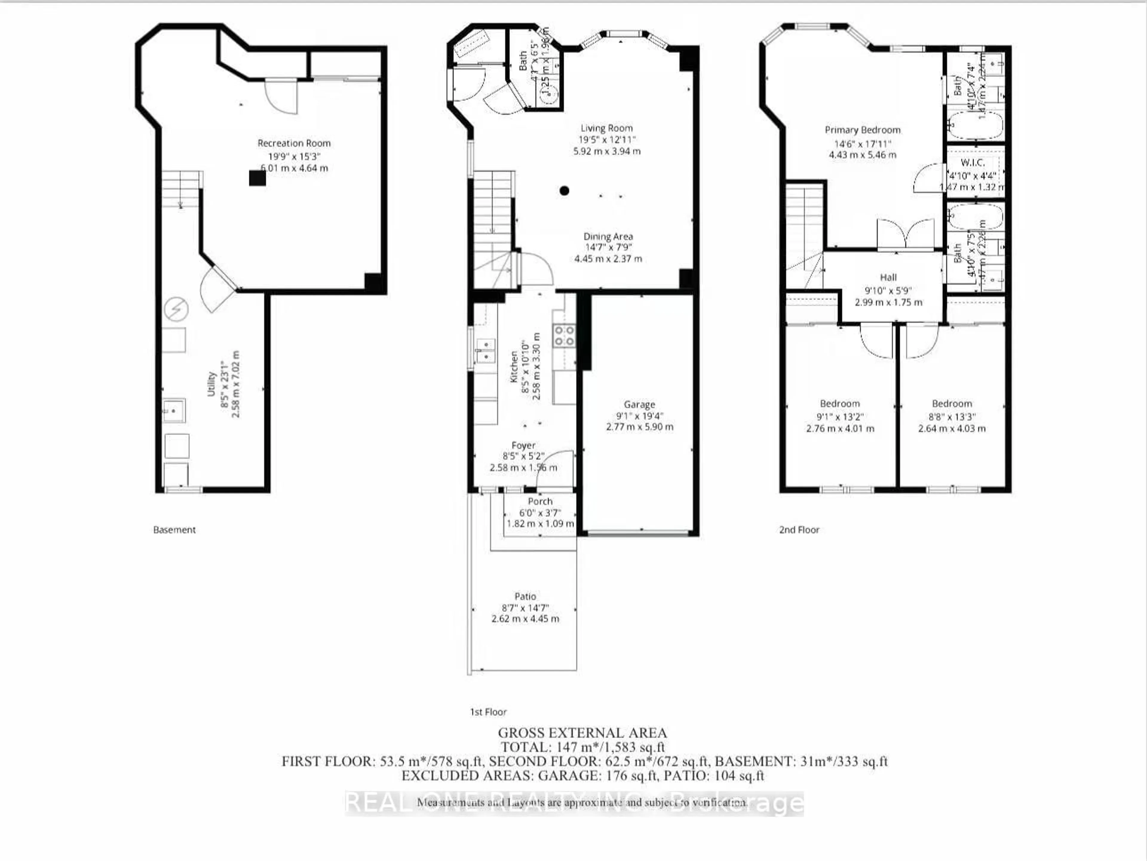 Floor plan for 1485 Torrington Dr #21, Mississauga Ontario L5V 1Y3