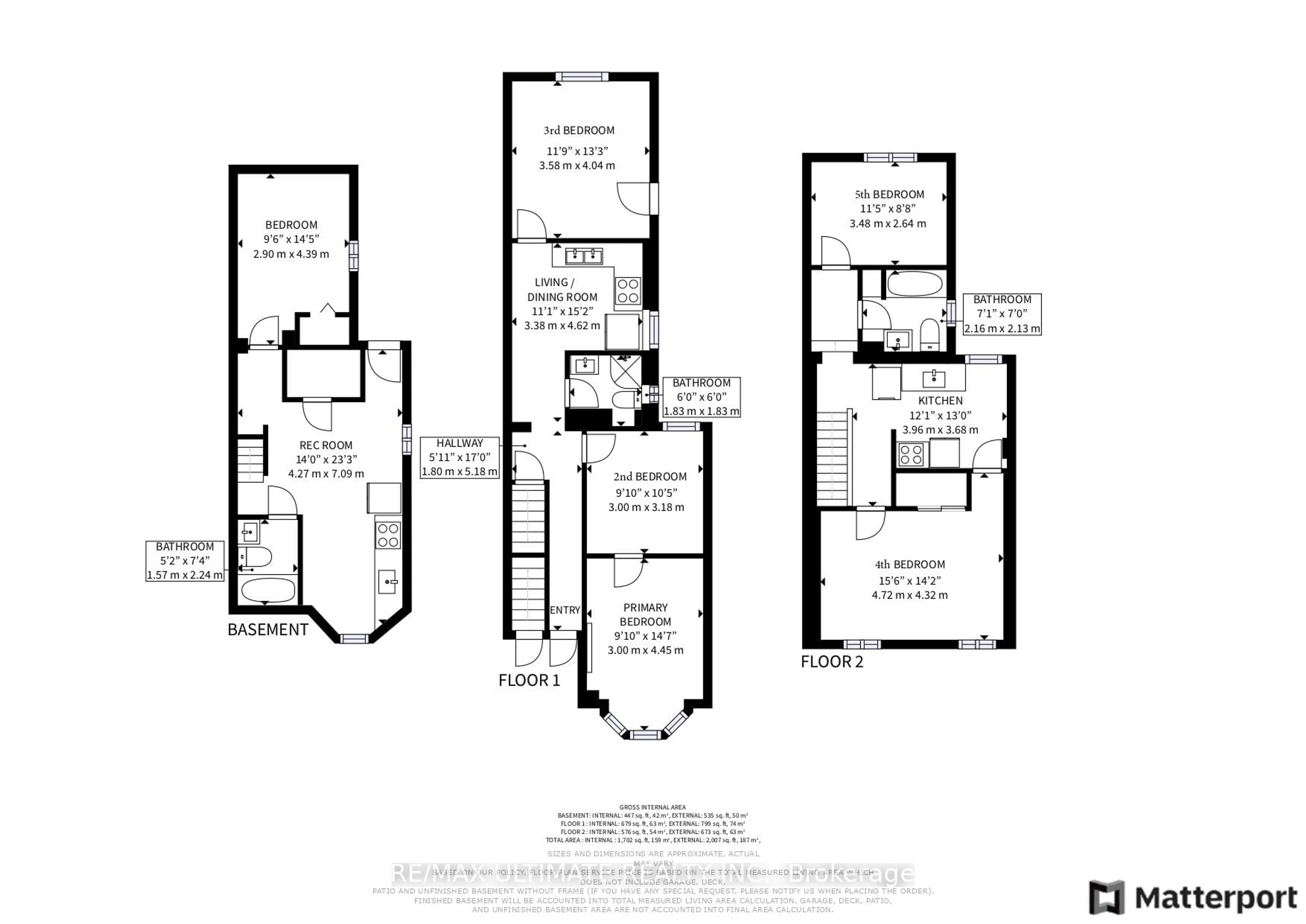 Floor plan for 57 Shanly St, Toronto Ontario M6H 1S4