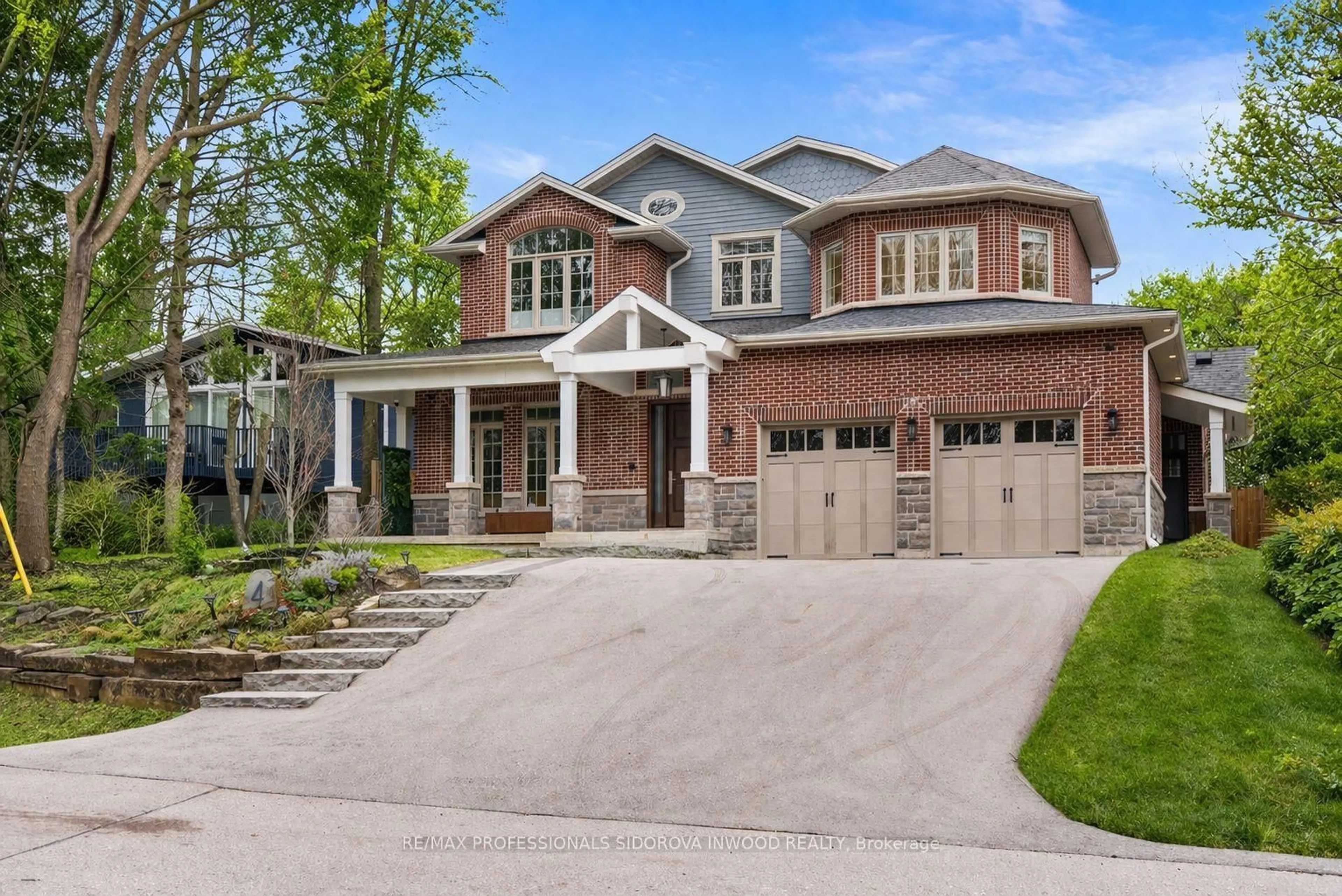 Home with brick exterior material, street for 4 Tanglewood Terr, Toronto Ontario M8Y 3P1