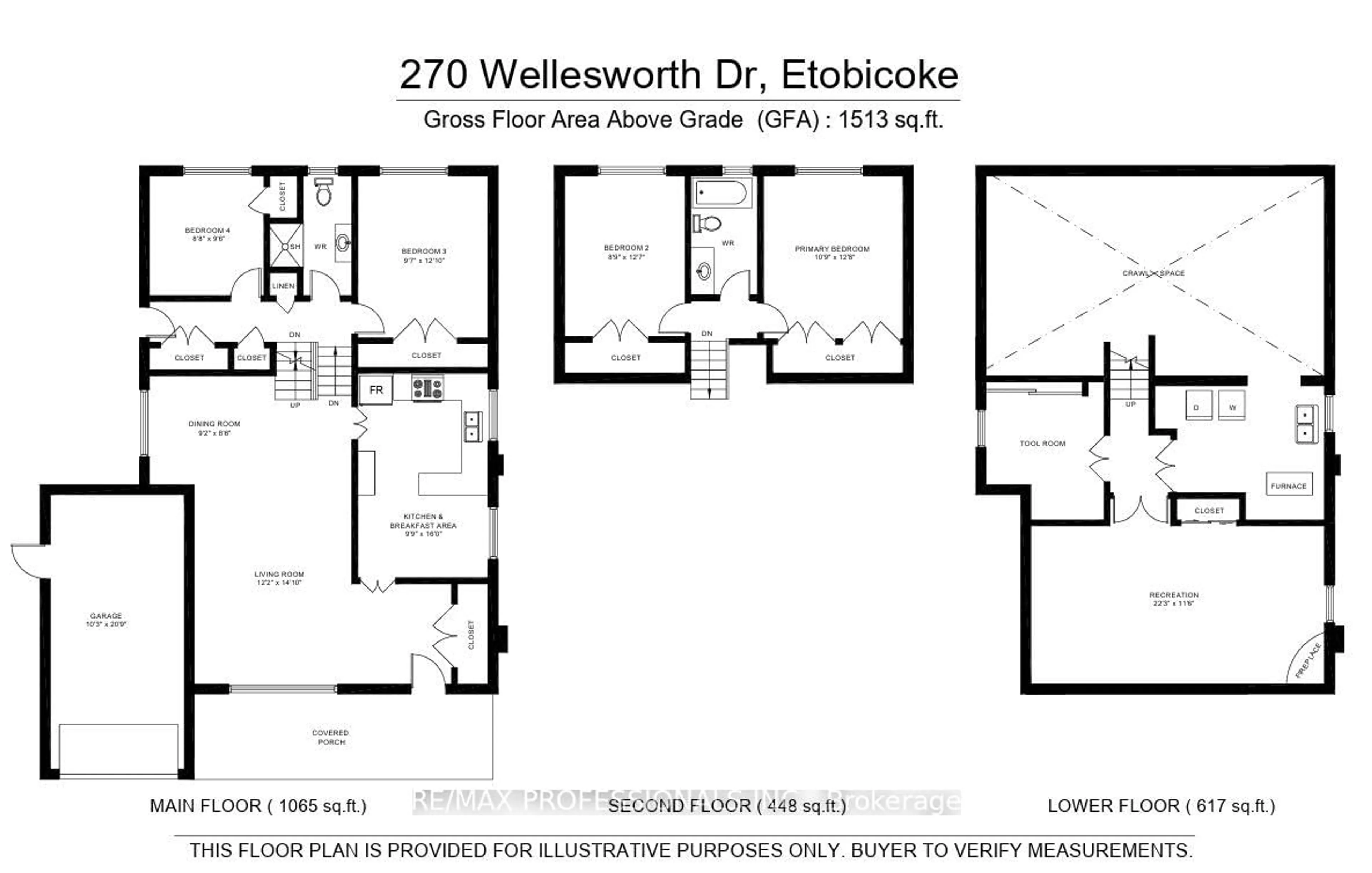 Floor plan for 270 Wellesworth Dr, Toronto Ontario M9C 4S7