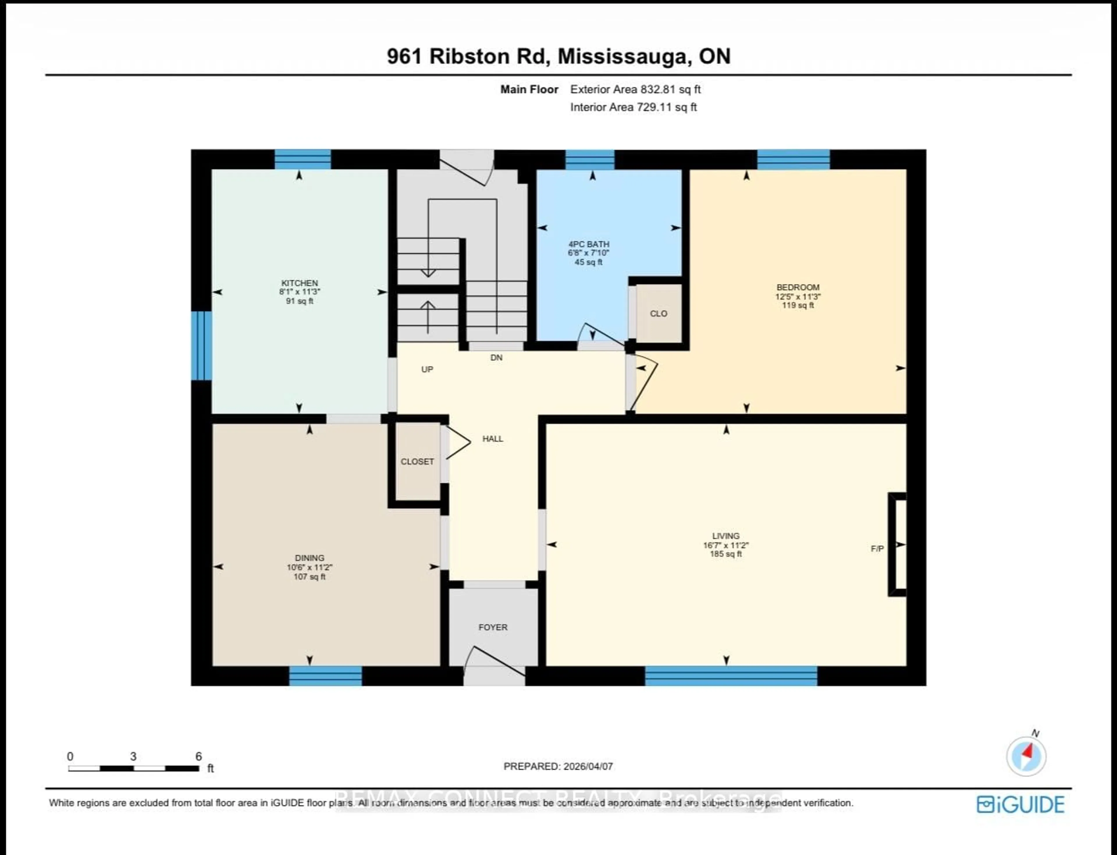 Floor plan for 961 Ribston Rd, Mississauga Ontario L4Y 1B5