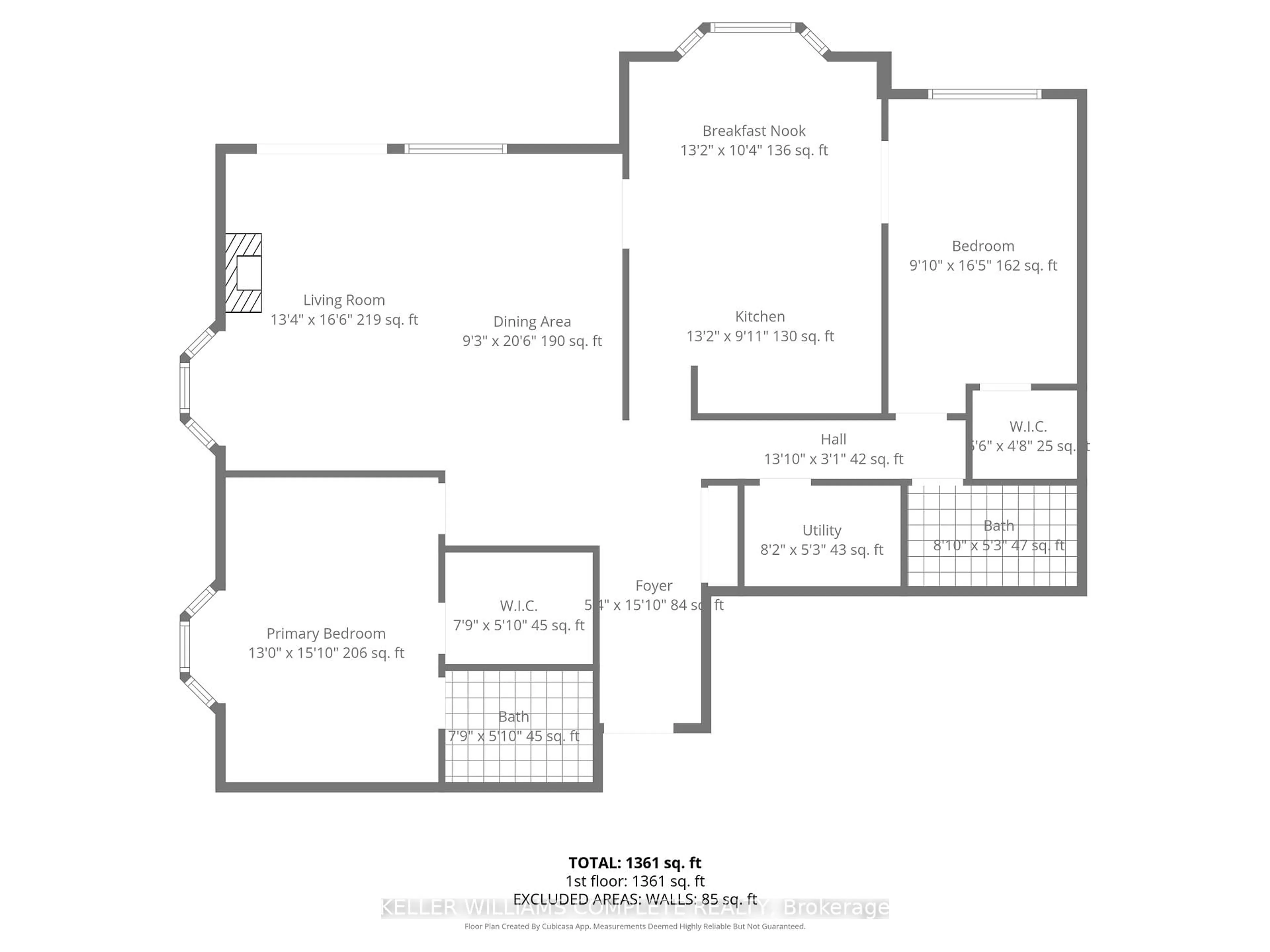 Floor plan for 1272 Ontario St #404, Burlington Ontario L7S 2L8