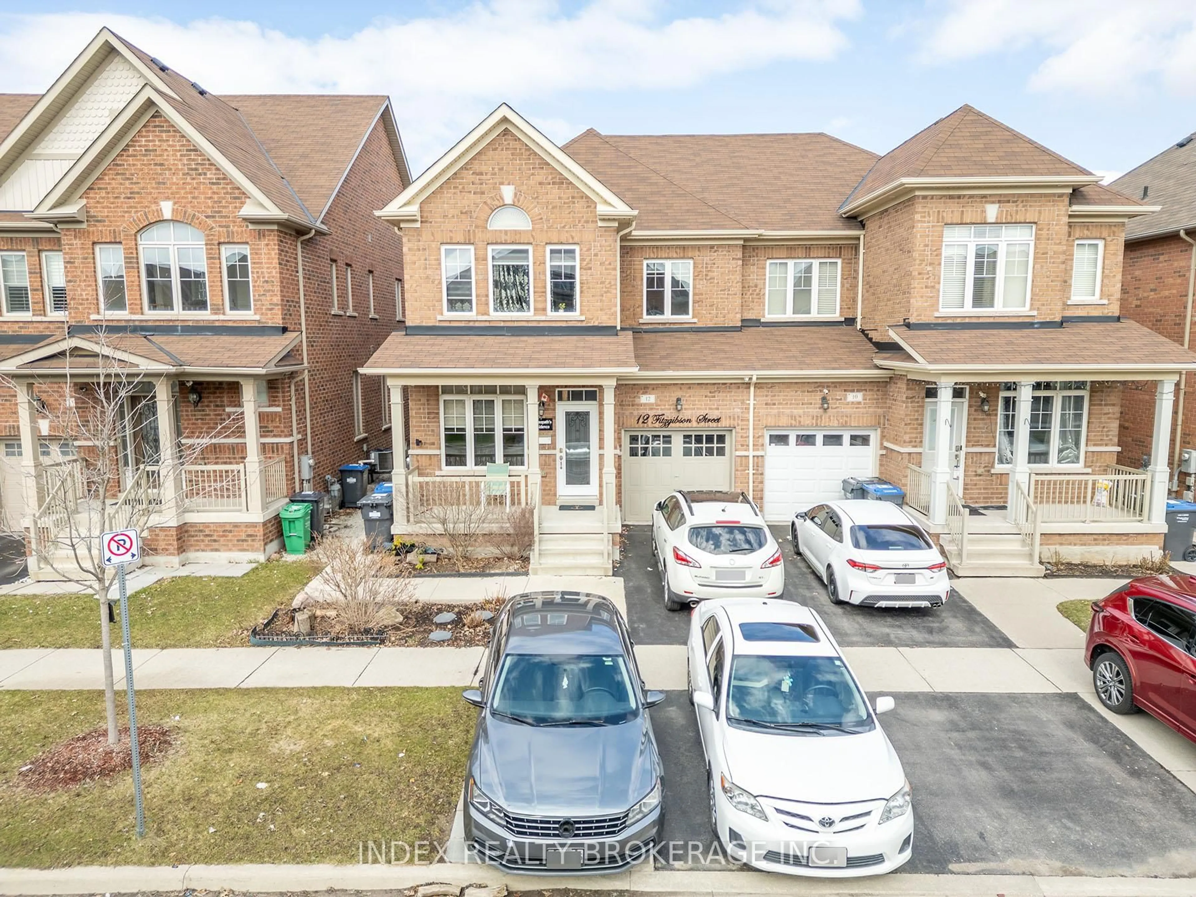 A pic from outside/outdoor area/front of a property/back of a property/a pic from drone, street for 12 Fitzgibson St, Brampton Ontario L6Y 5Y5