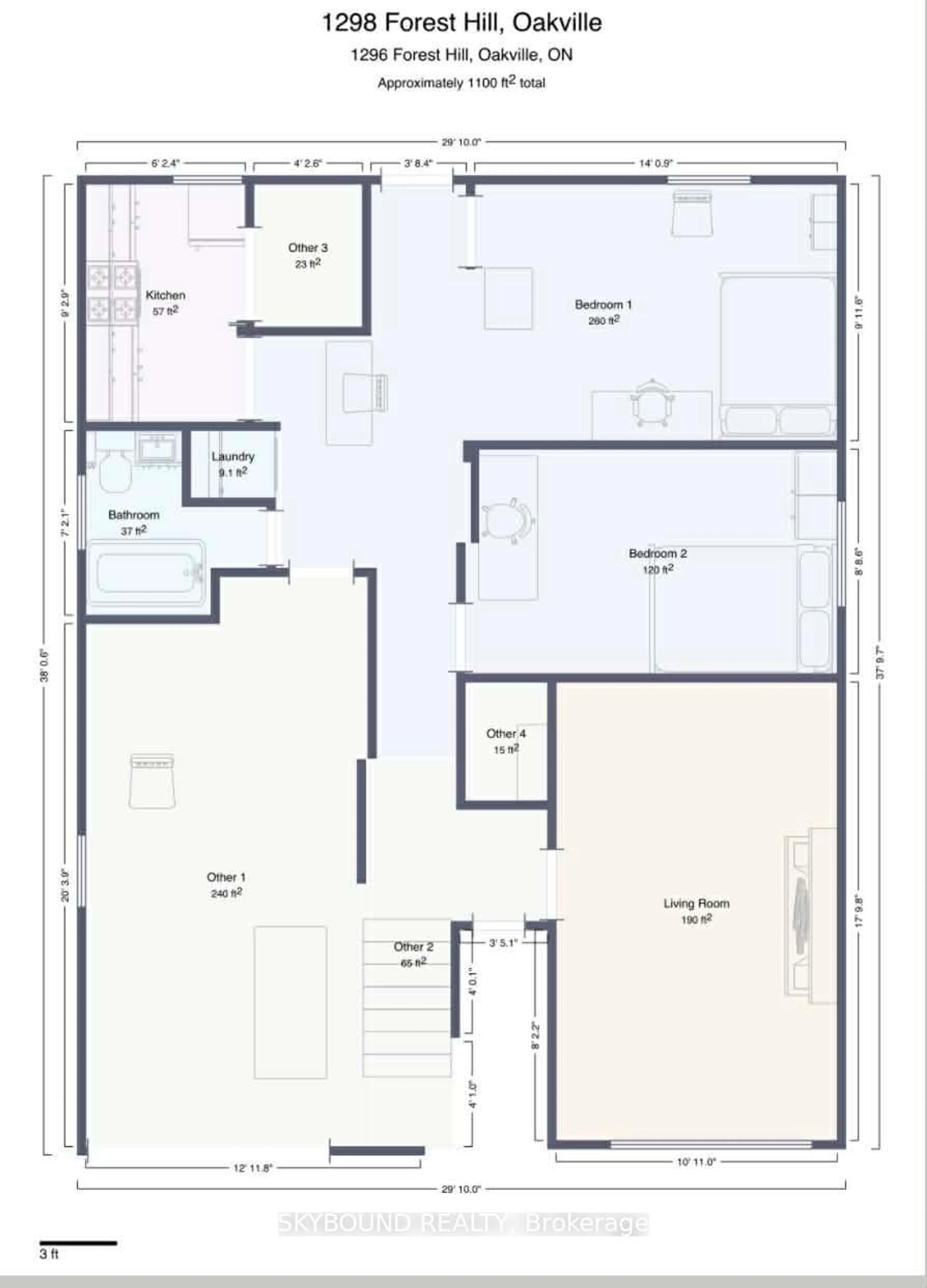 Floor plan for 1298 Forest Hill, Oakville Ontario L6H 2S4