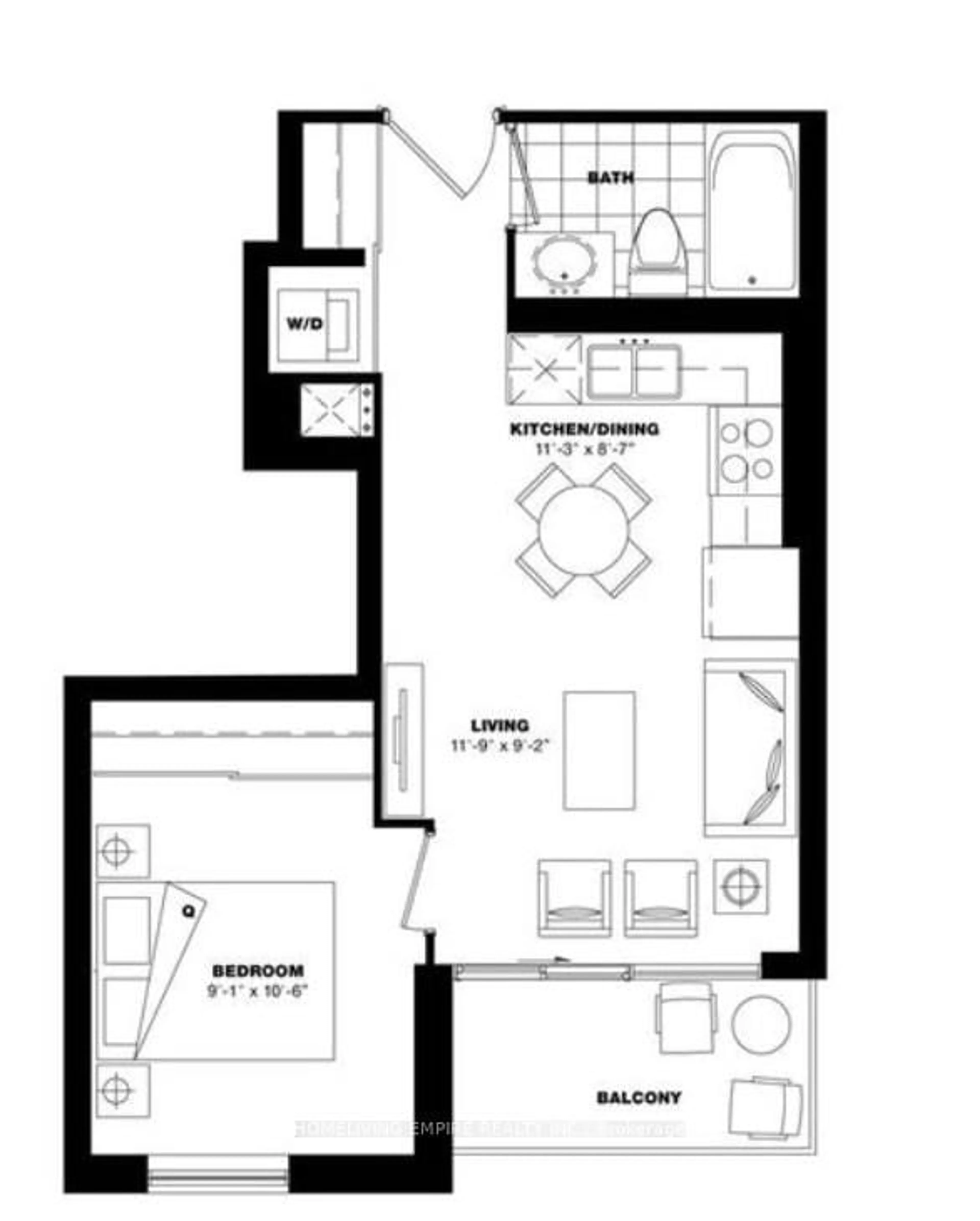 Floor plan for 3091 Dufferin St #1311, Toronto Ontario M6A 2S7