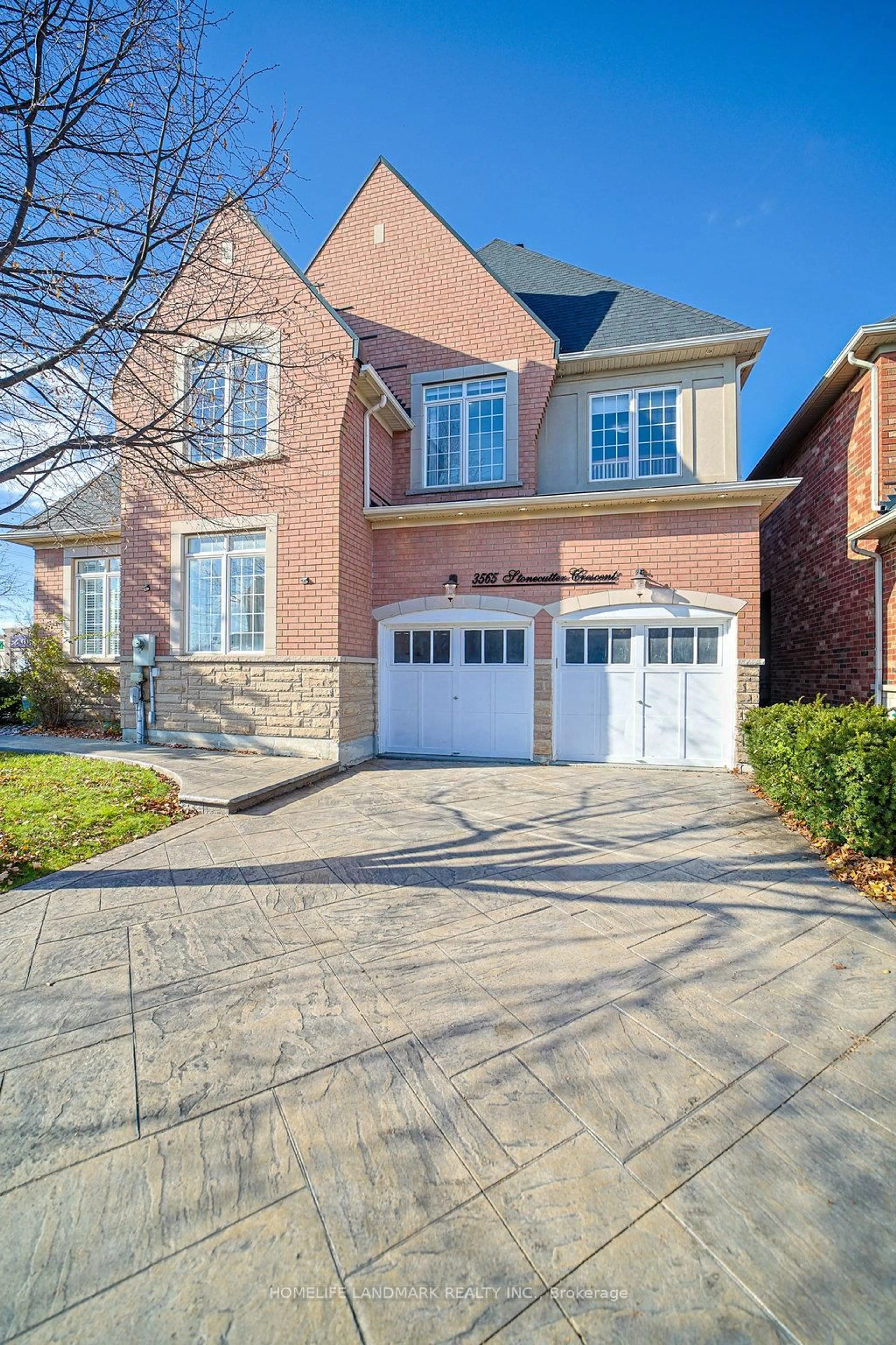 Home with brick exterior material, street for 3565 Stonecutter Cres, Mississauga Ontario L5M 7N7