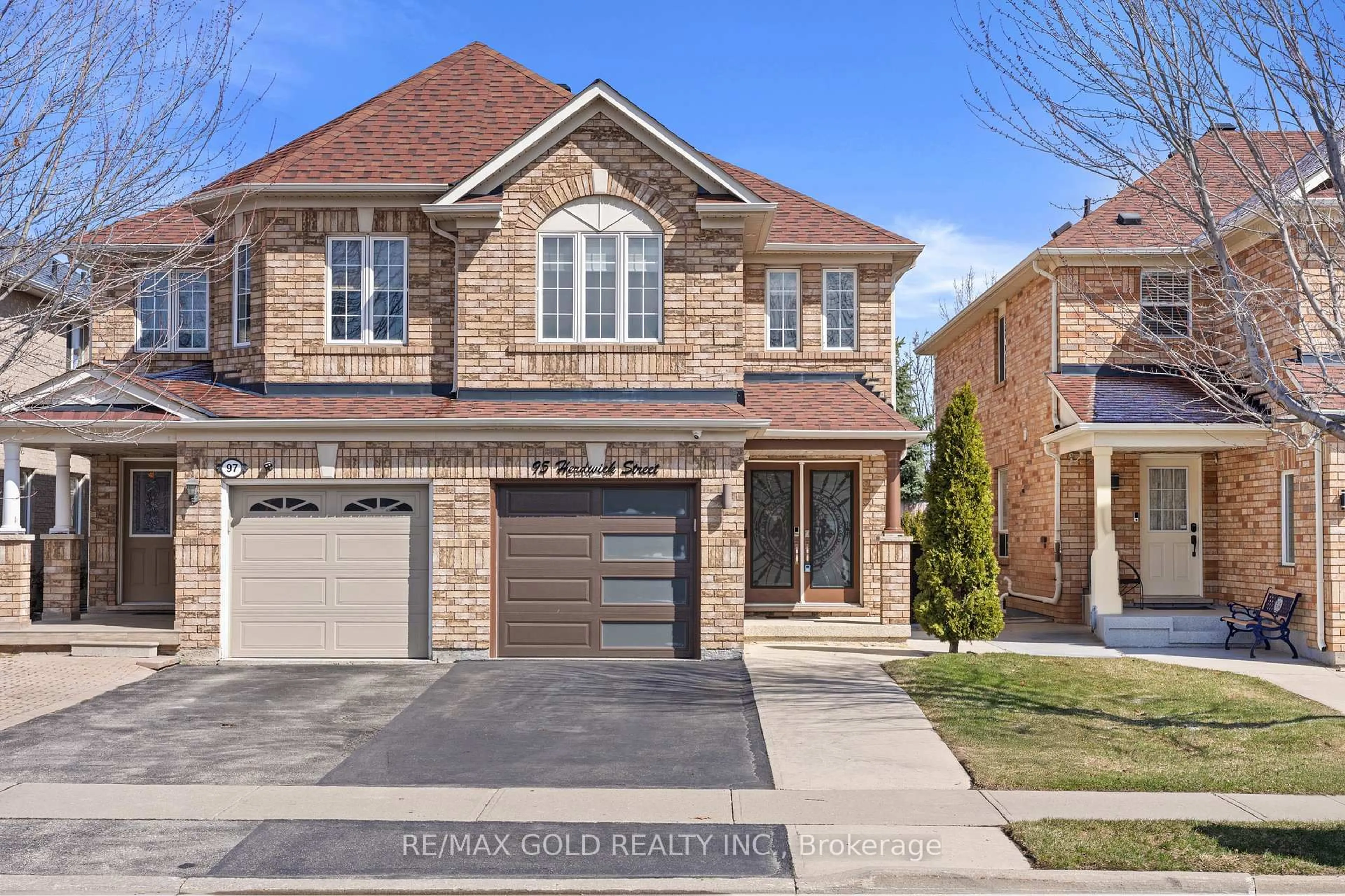 Home with brick exterior material, street for 95 Herdwick St, Brampton Ontario L6S 6L7