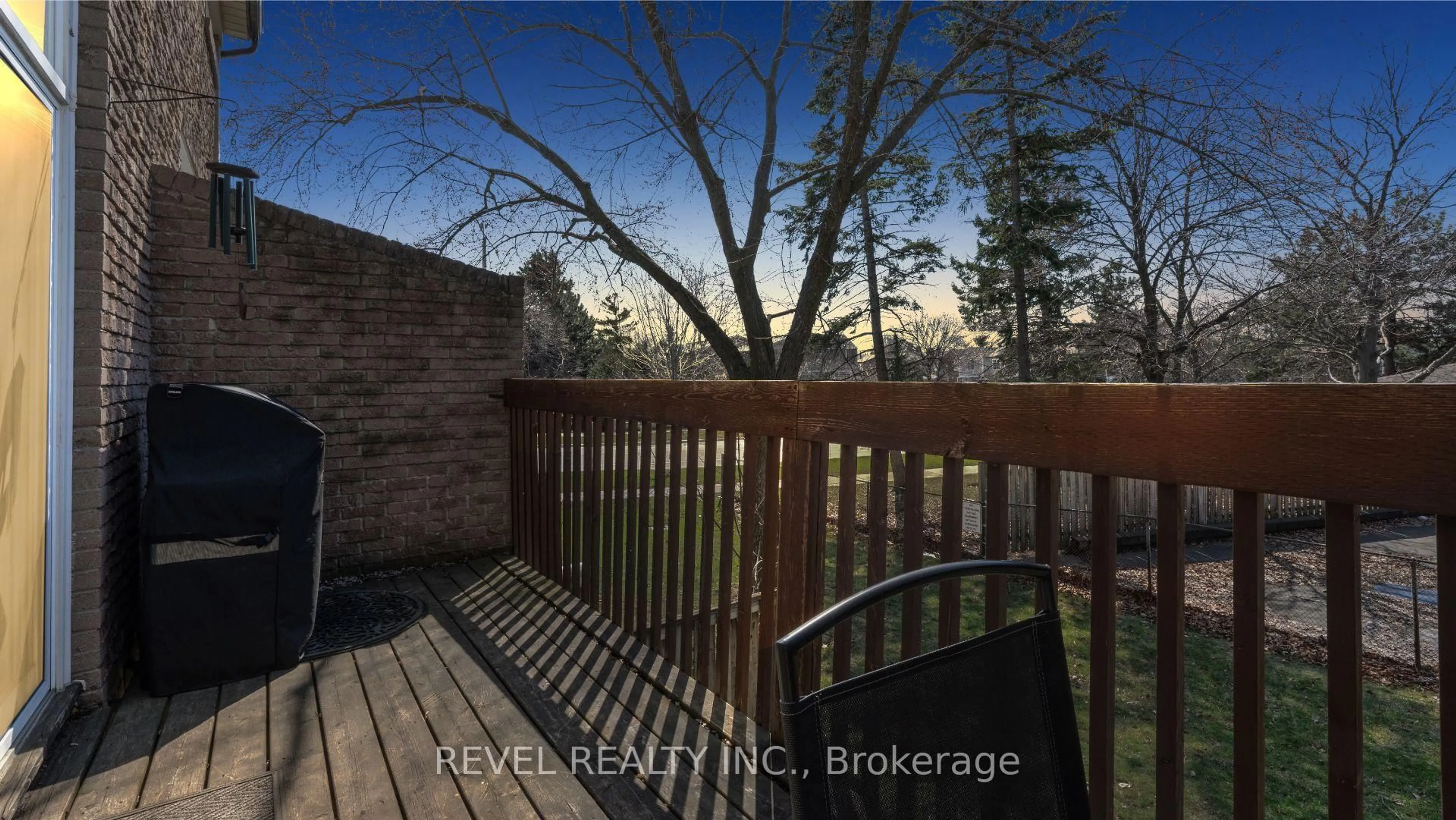 Patio, forest/trees view for 661 Childs Dr #84, Milton Ontario L9T 3V7