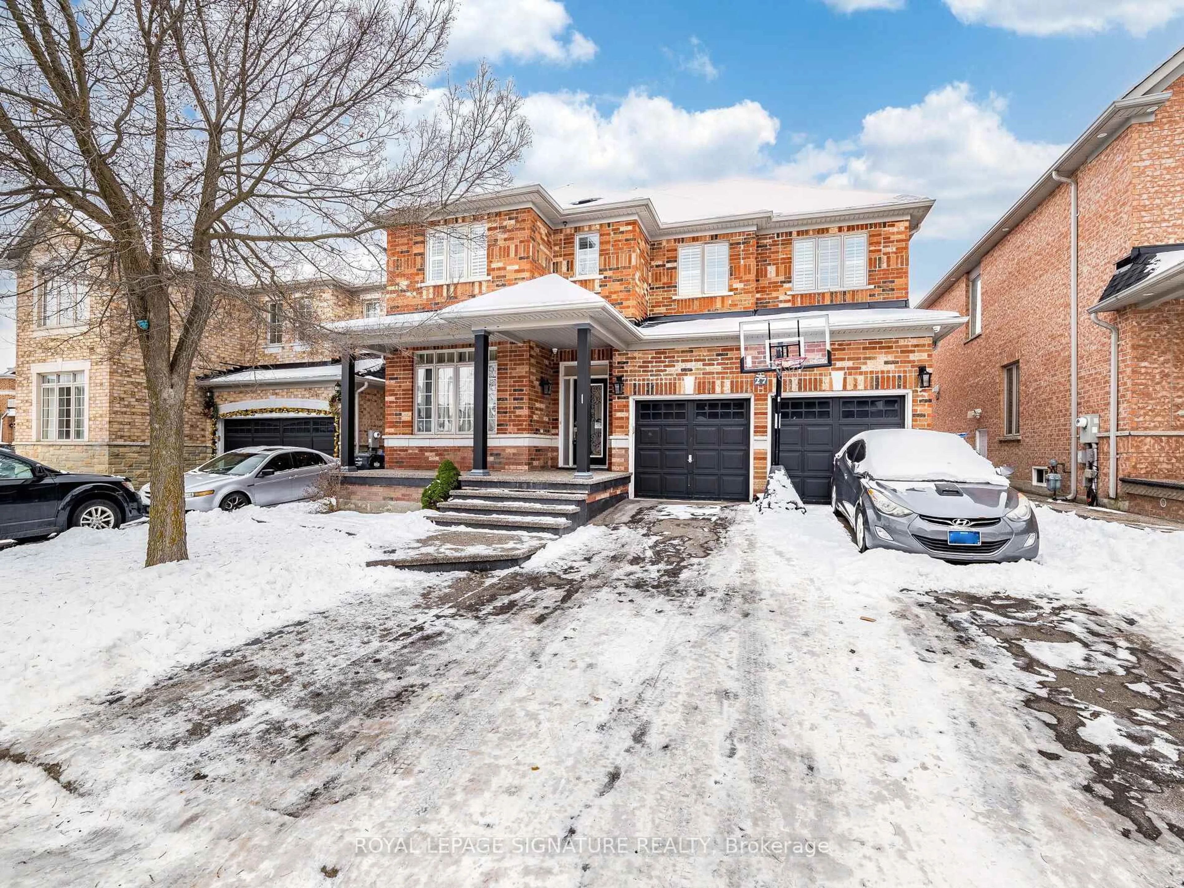 Home with brick exterior material, street for 27 Permafrost Dr, Brampton Ontario L6R 3M4