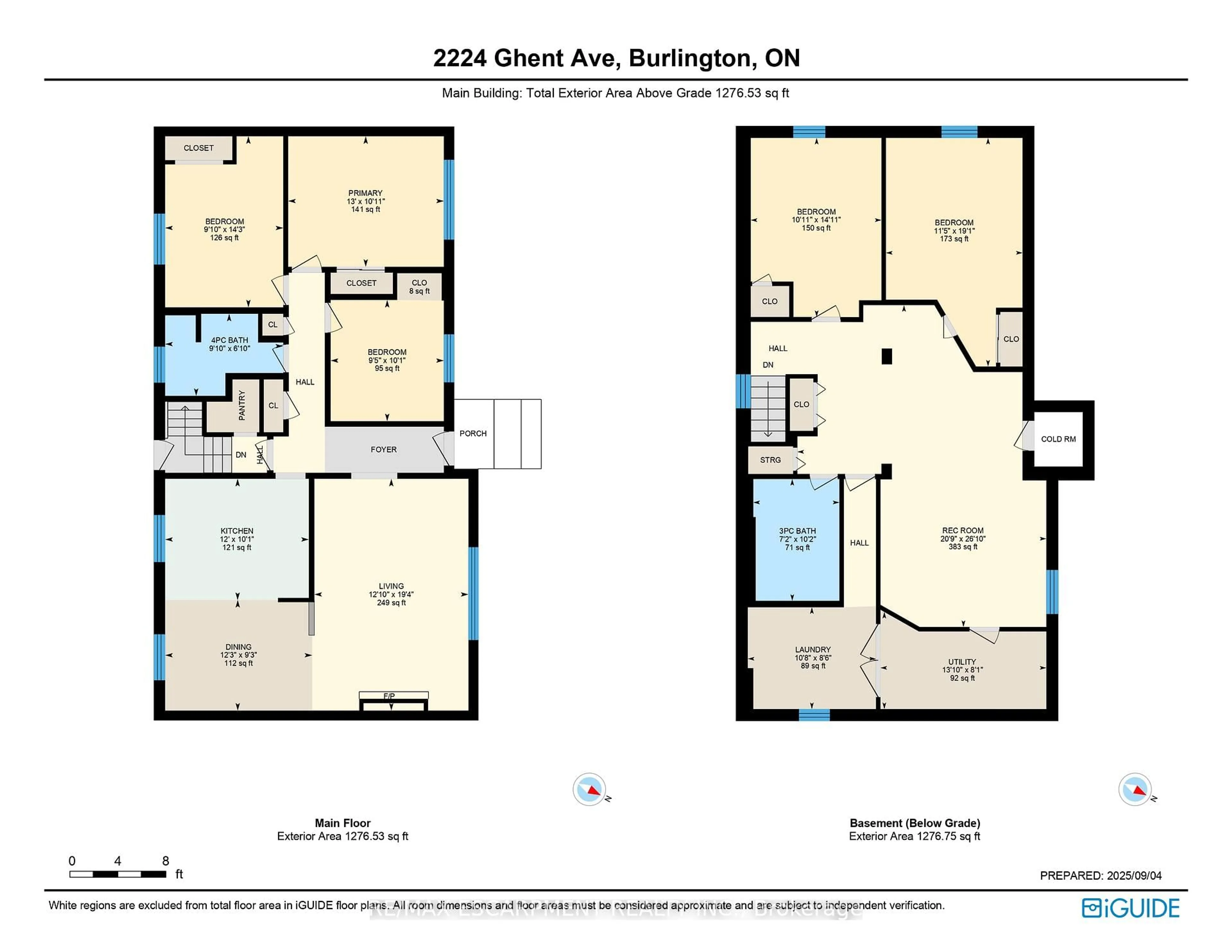 Floor plan for 2224 Ghent Ave, Burlington Ontario L7R 1Y7