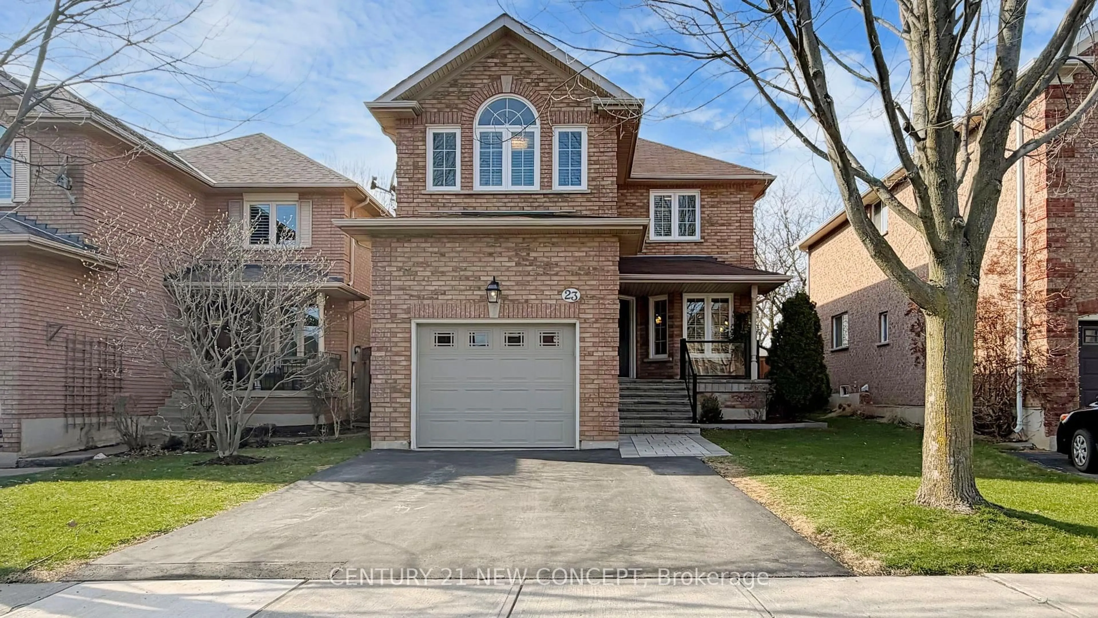Home with brick exterior material, street for 23 Red Maple Lane, Oakville Ontario L6H 6C5