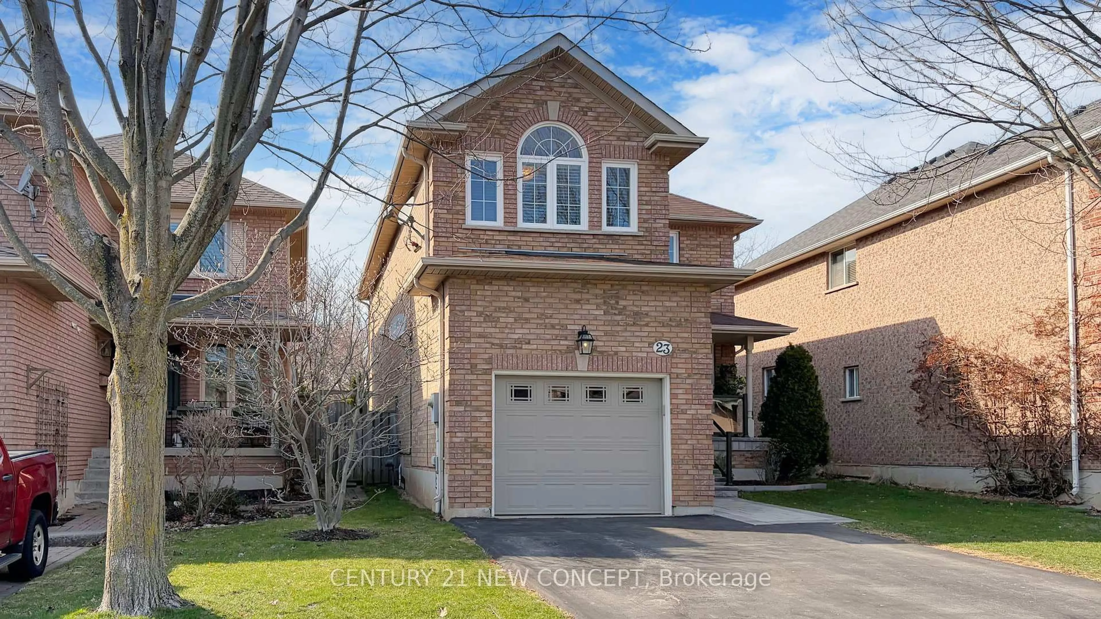 Home with brick exterior material, street for 23 Red Maple Lane, Oakville Ontario L6H 6C5
