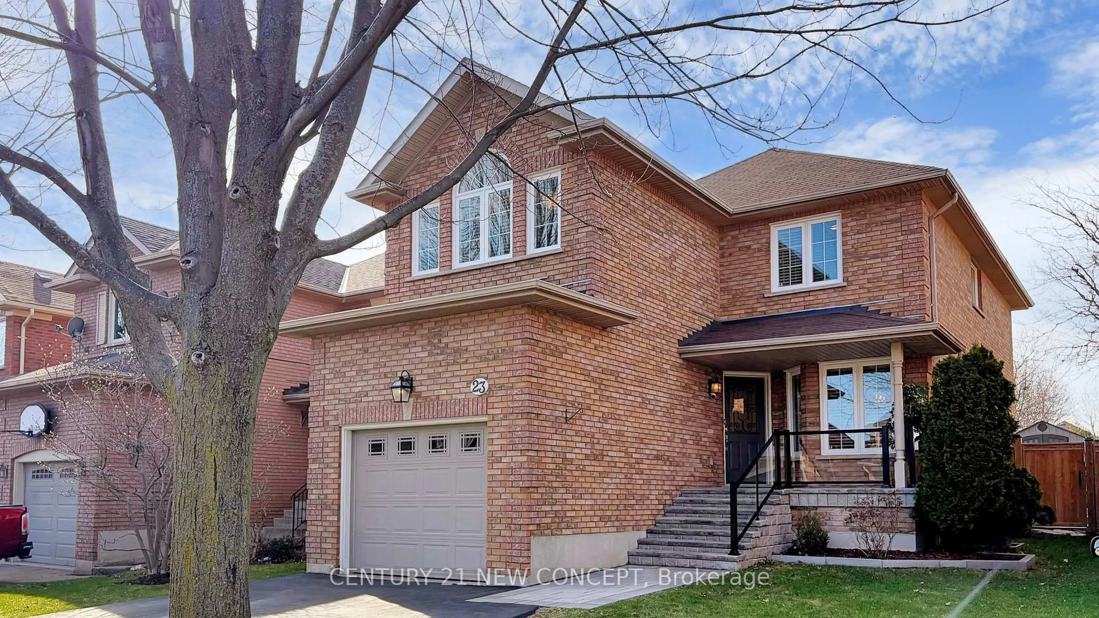 Home with brick exterior material, street for 23 Red Maple Lane, Oakville Ontario L6H 6C5
