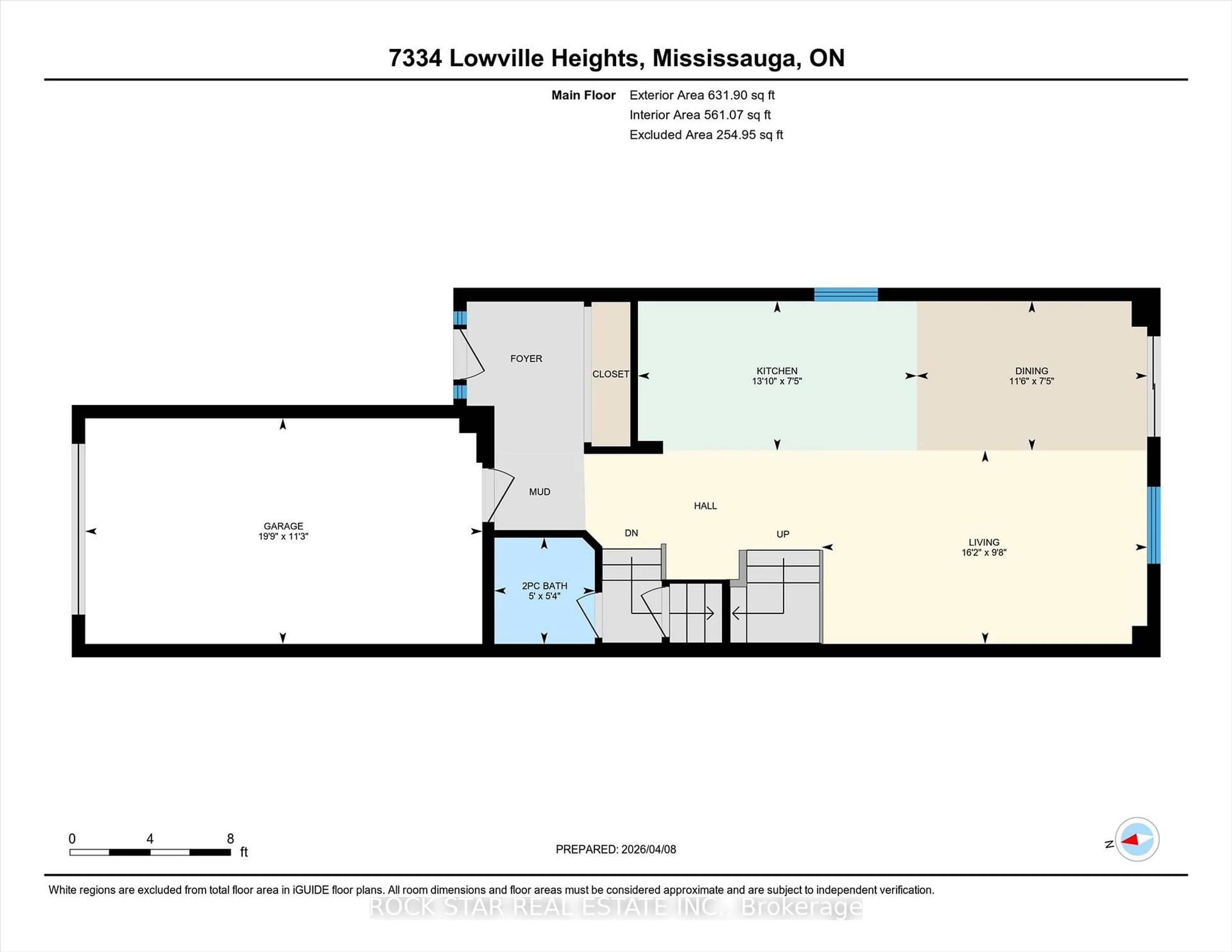Floor plan for 7334 Lowville Hts, Mississauga Ontario L5N 8L4