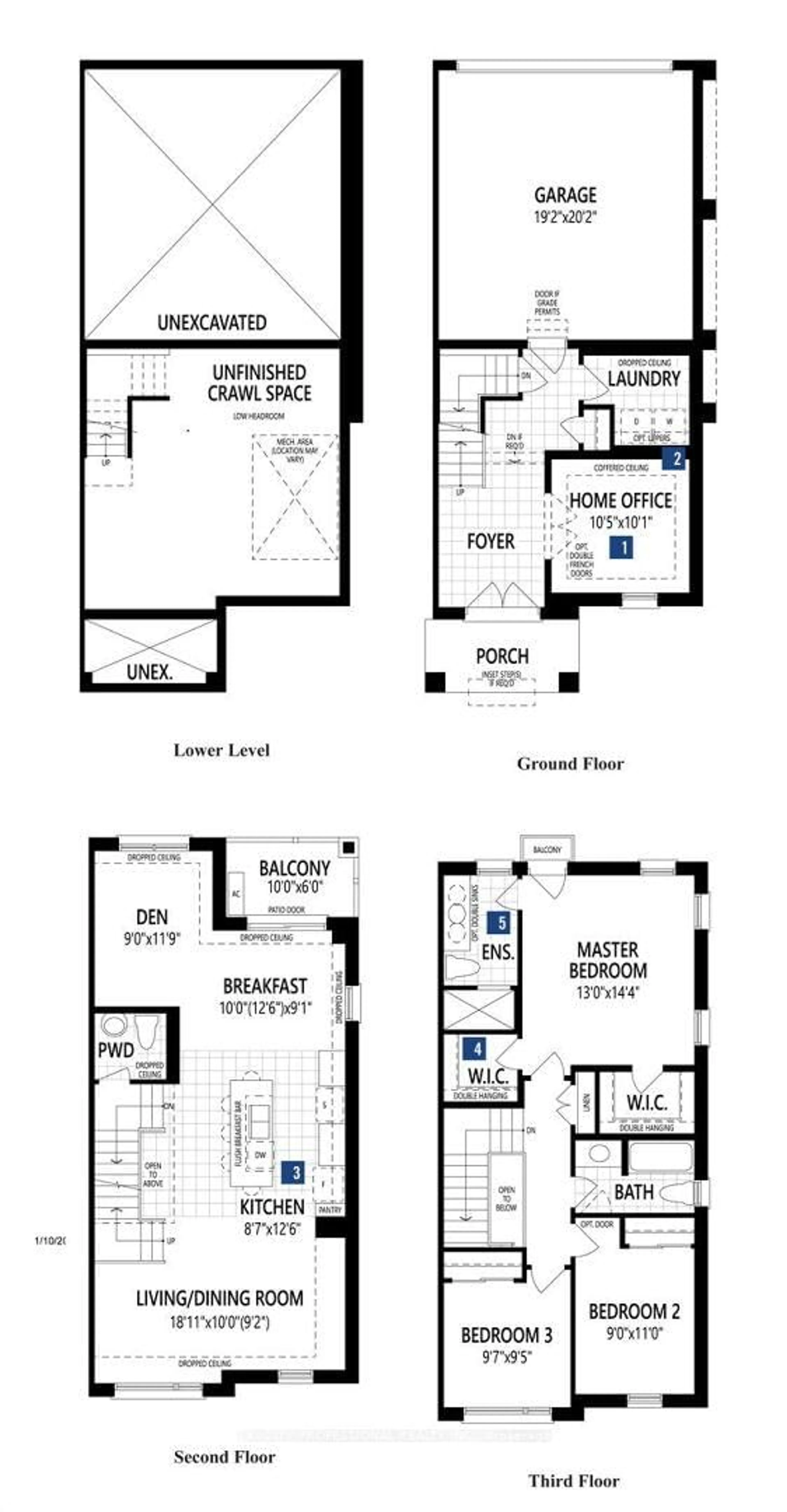 Floor plan for 2 Summer Wind Lane, Brampton Ontario L7A 0B6