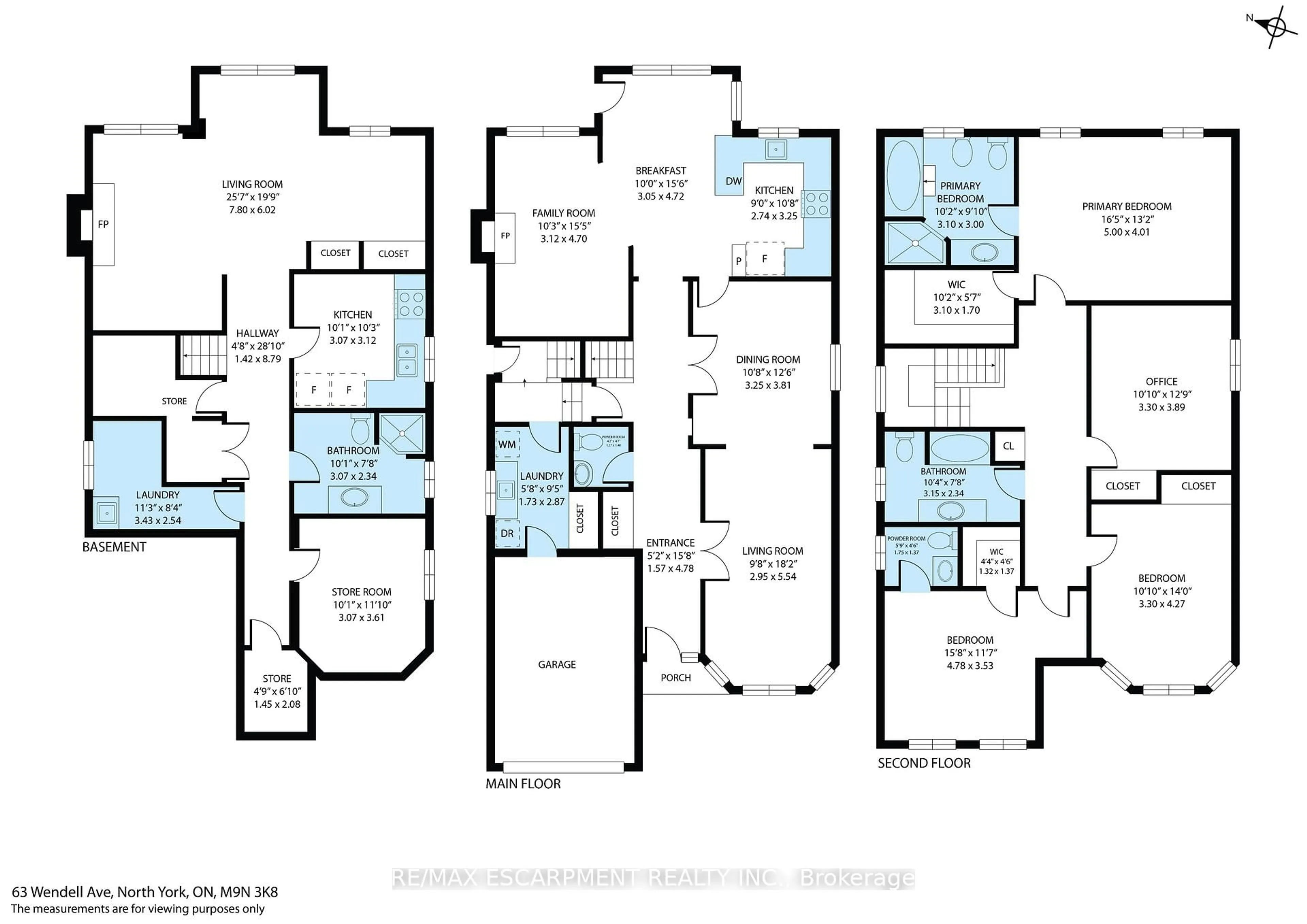 Floor plan for 63 Wendell Ave, Toronto Ontario M9N 3K8
