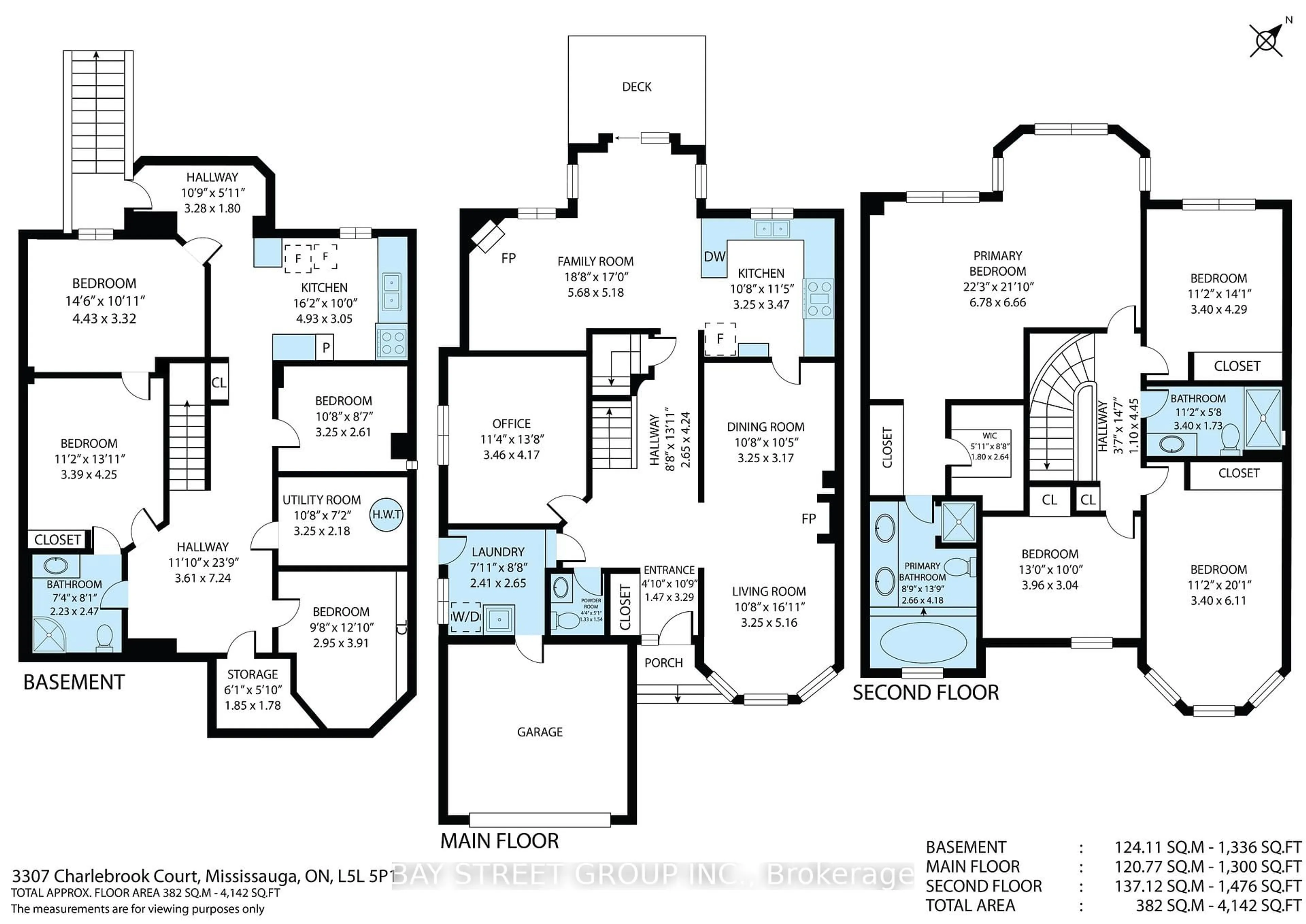 Floor plan for 3307 Charlebrook Crt, Mississauga Ontario L5L 5B5