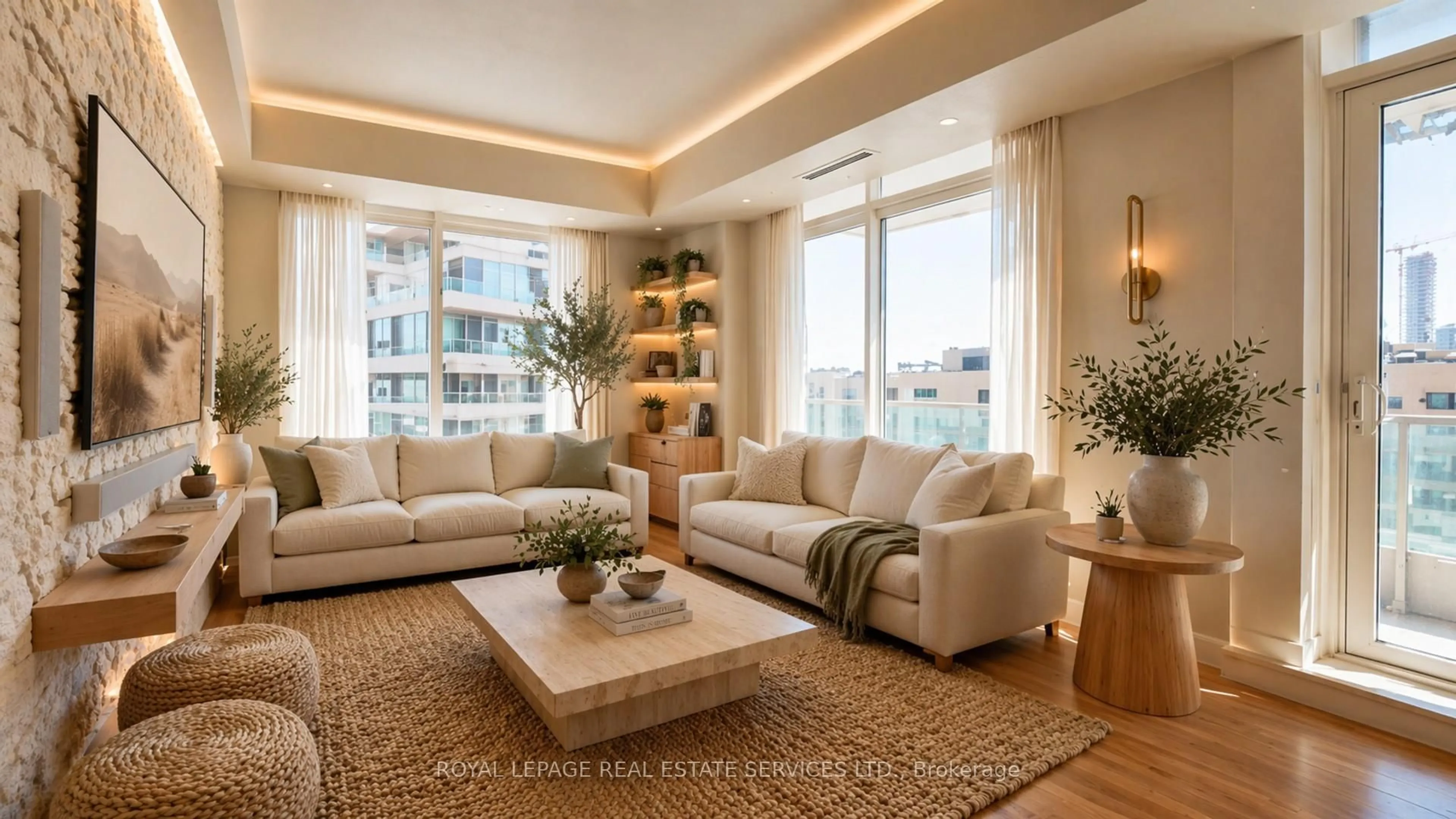 Living room with furniture, unknown for 1 Elm Dr #2505, Mississauga Ontario L5B 3C2