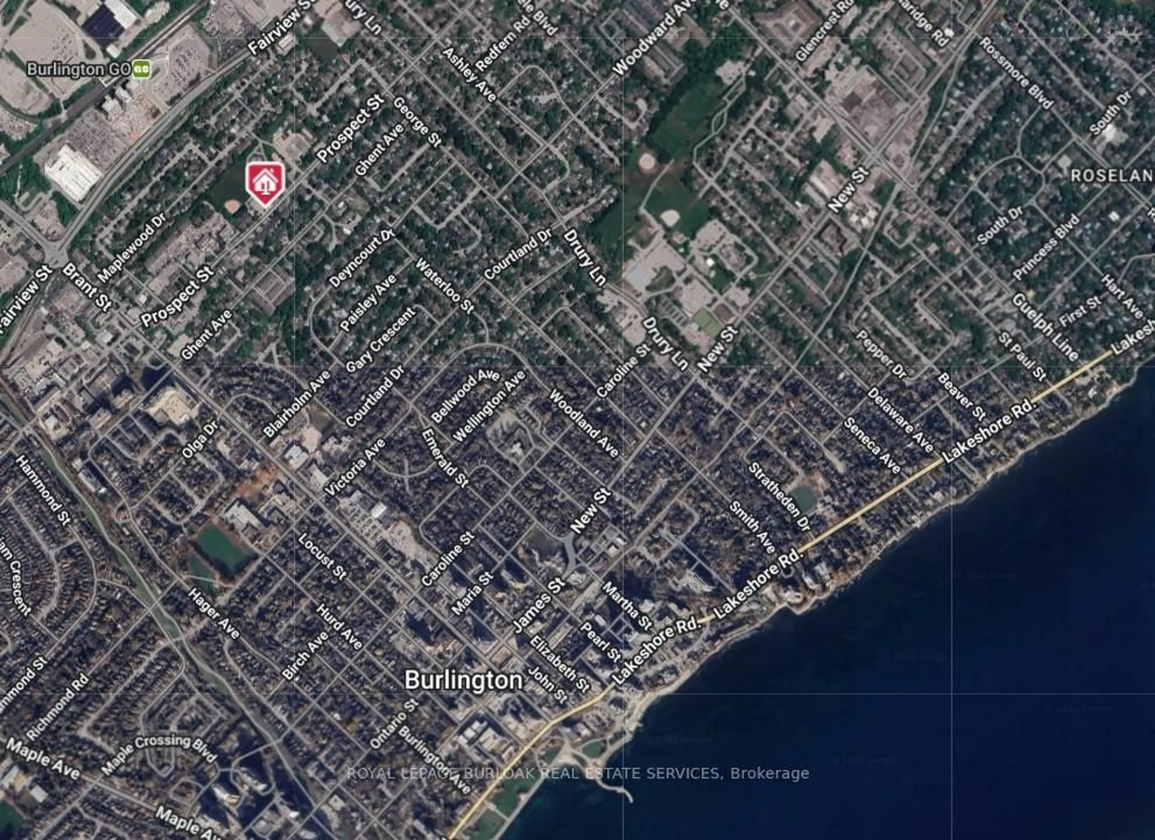 Picture of a map for 2121 Prospect St, Burlington Ontario L7R 1Z2