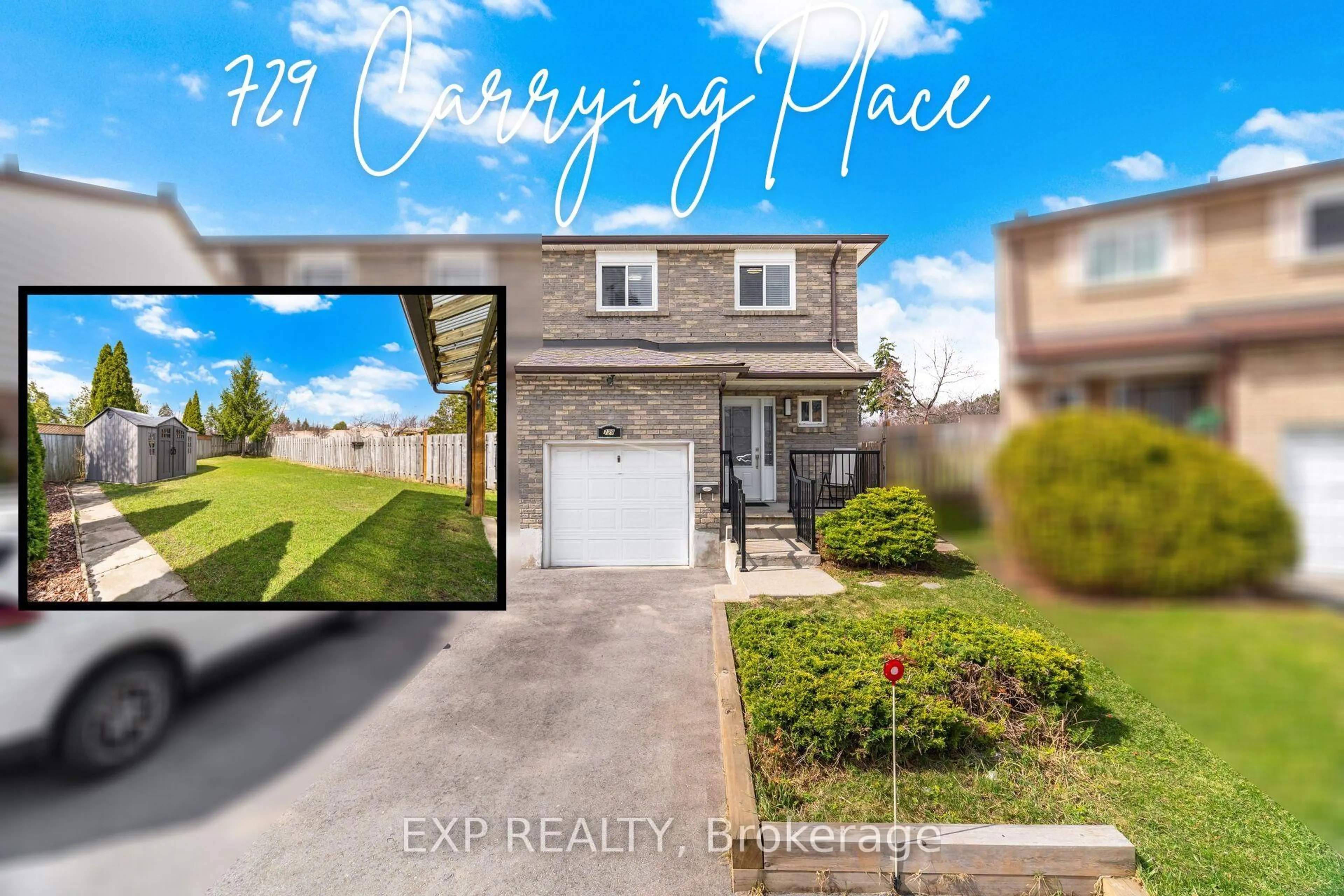 A pic from outside/outdoor area/front of a property/back of a property/a pic from drone, street for 729 Carrying Pl, Mississauga Ontario L5C 3W6